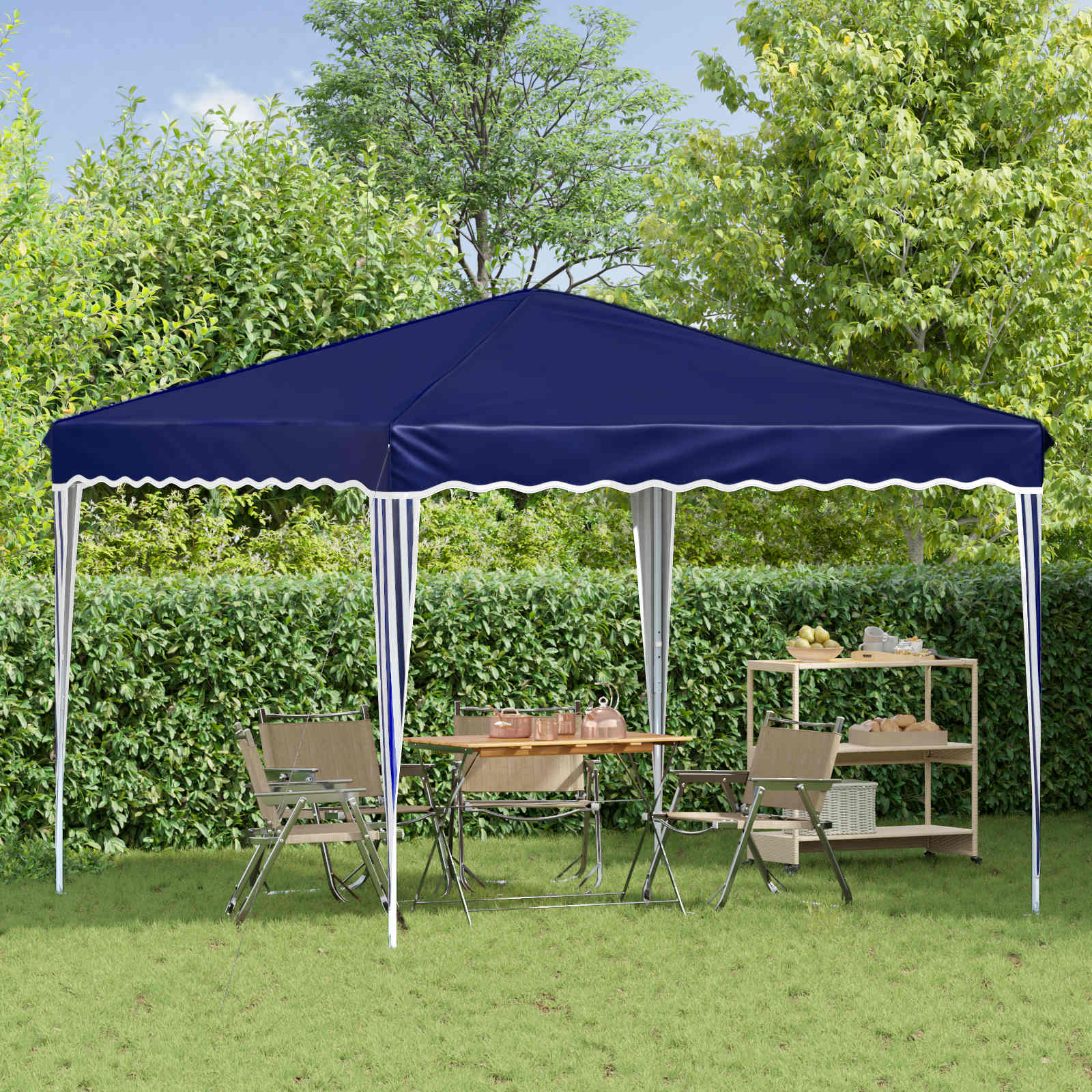 Tenda per feste a pop-up 288 x 288 x 245 cm Blu Tessuto Oxford | homemem39
