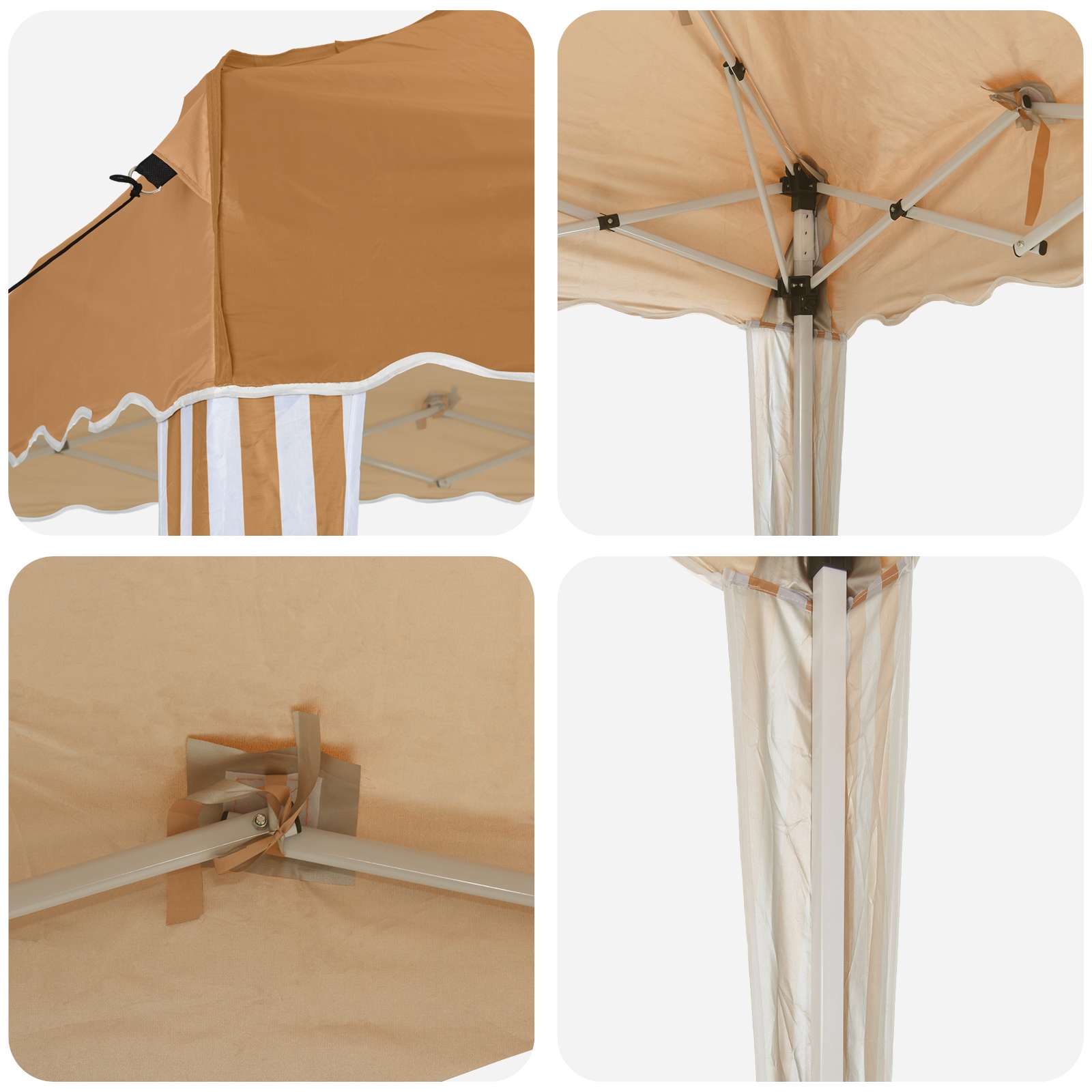 Tenda per feste a pop-up 288 x 288 x 245 cm Beige | homemem39
