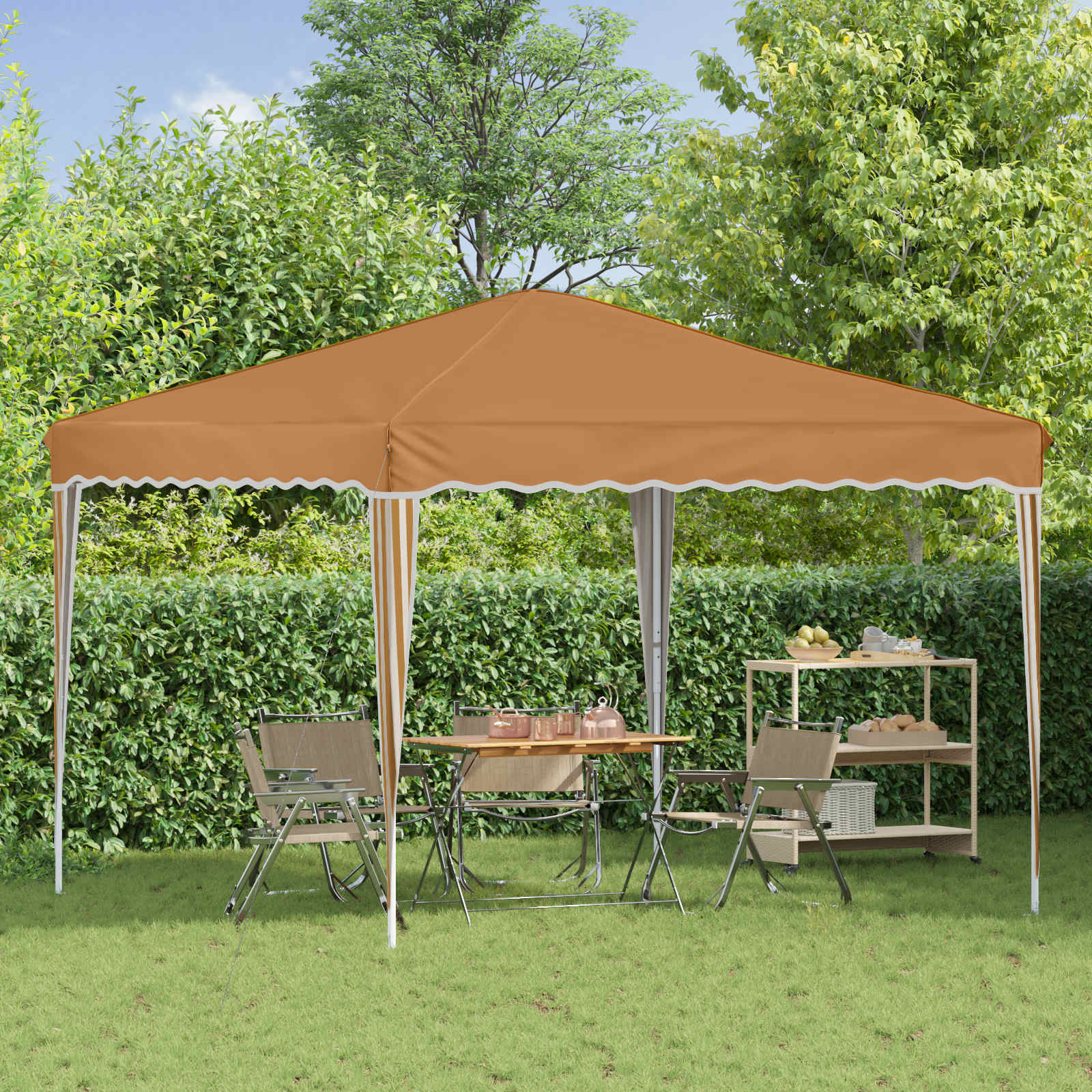 Tenda per feste a pop-up 288 x 288 x 245 cm Beige | homemem39