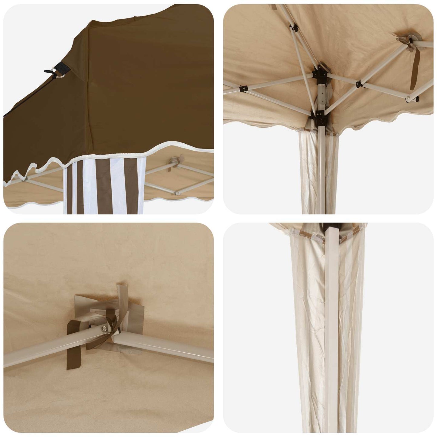 Tenda per feste a pop-up 288 x 288 x 245 cm Tortora | homemem39