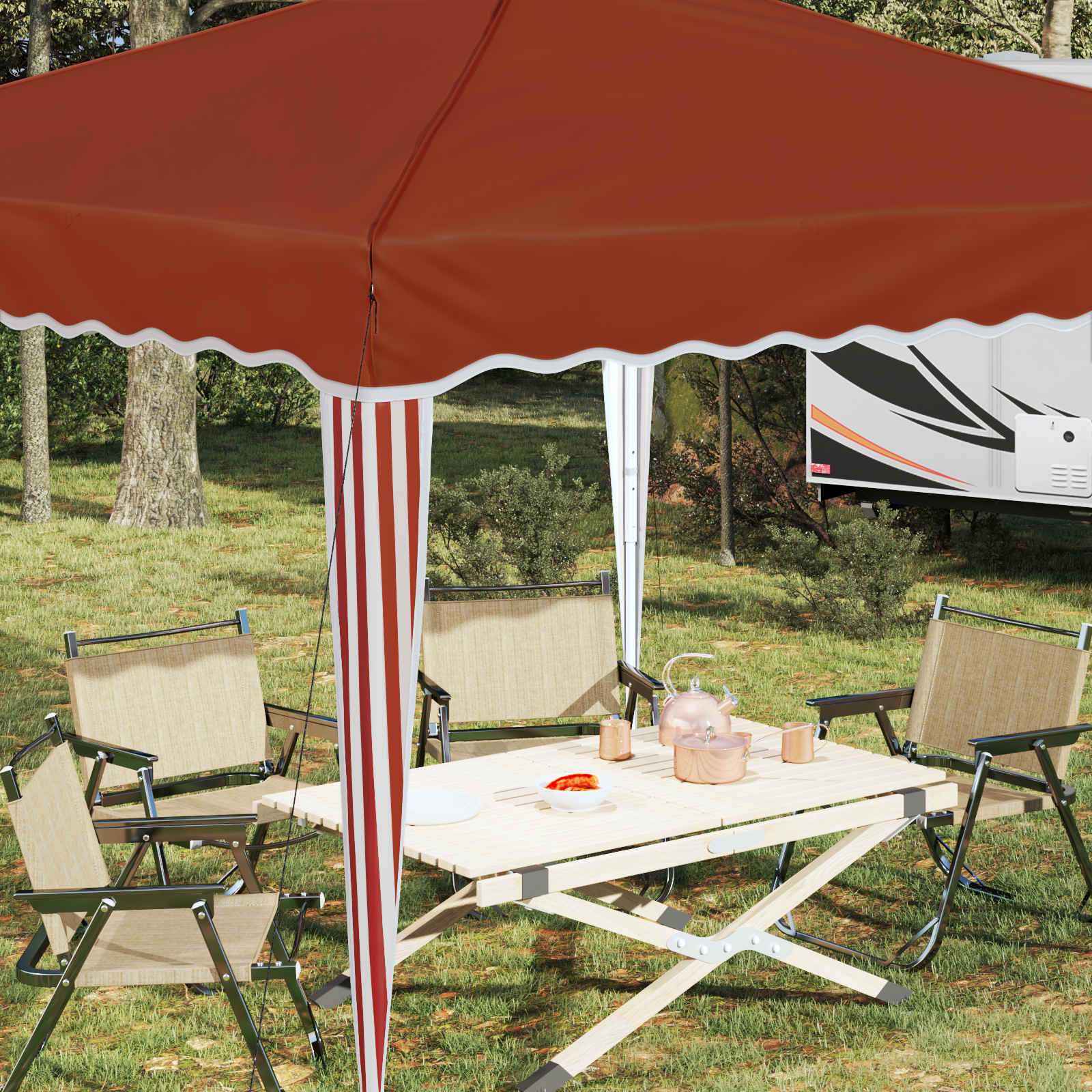 Tenda per feste a pop-up 288 x 288 x 245 cm Terracotta | homemem39