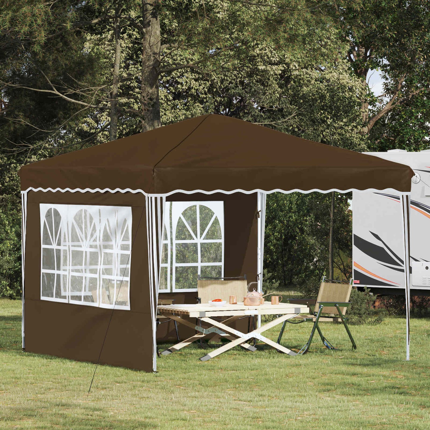 Tenda per feste a pop-up 288 x 288 x 245 cm Tortora | homemem39