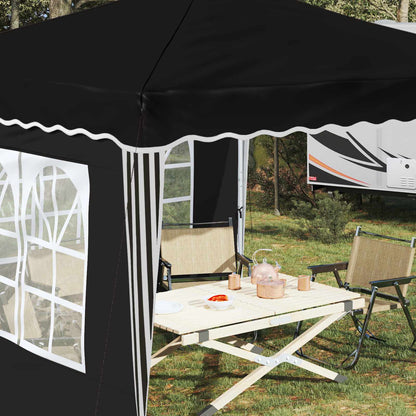 Tenda per feste a pop-up 288 x 288 x 245 cm Nero Tessuto Oxford | homemem39