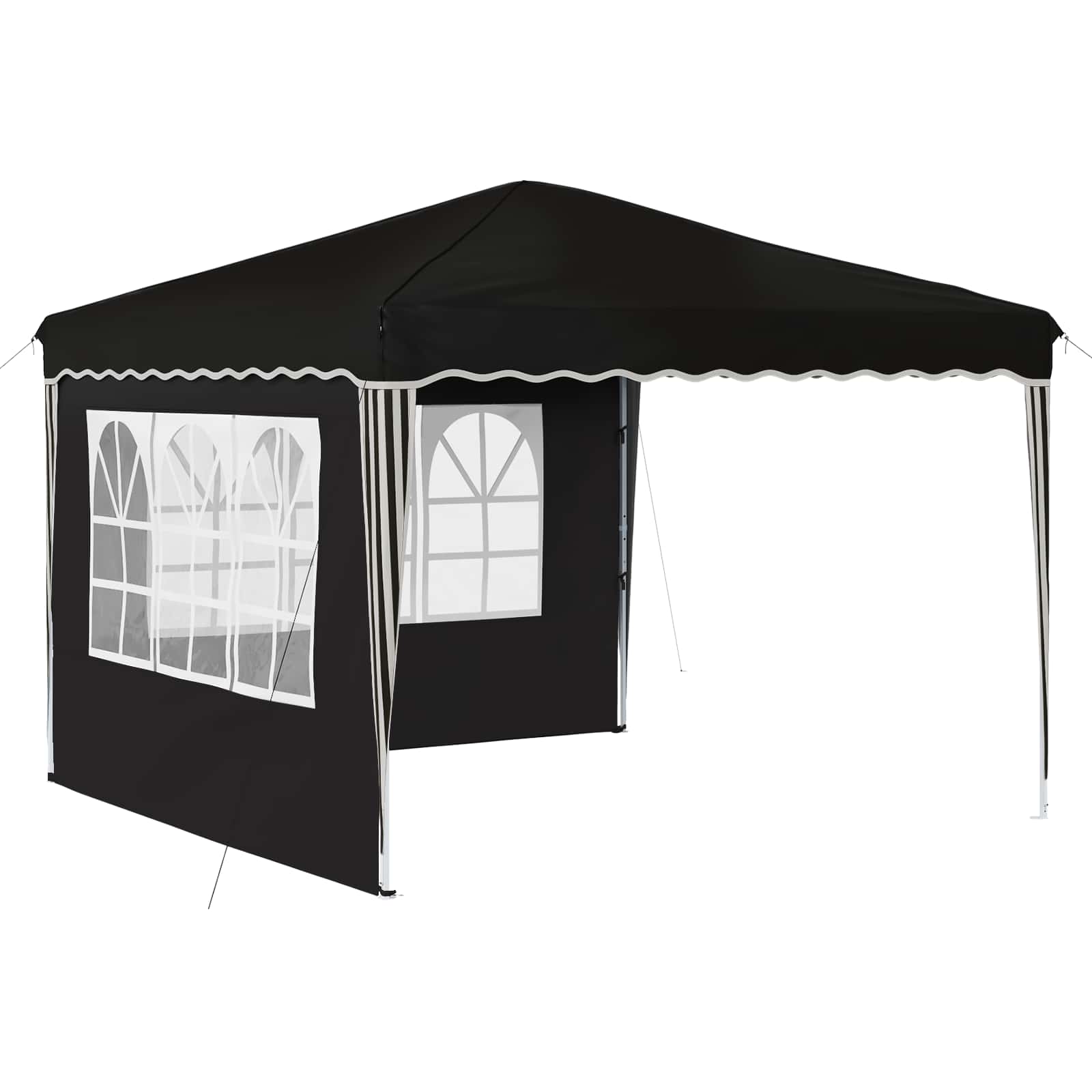 Tenda per feste a pop-up 288 x 288 x 245 cm Nero Tessuto Oxford | homemem39