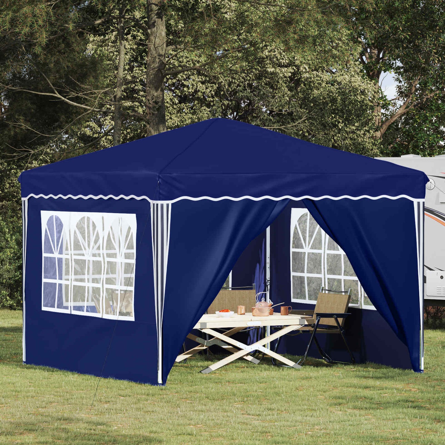 Tenda per feste a pop-up 288 x 288 x 245 cm Blu Tessuto Oxford | homemem39
