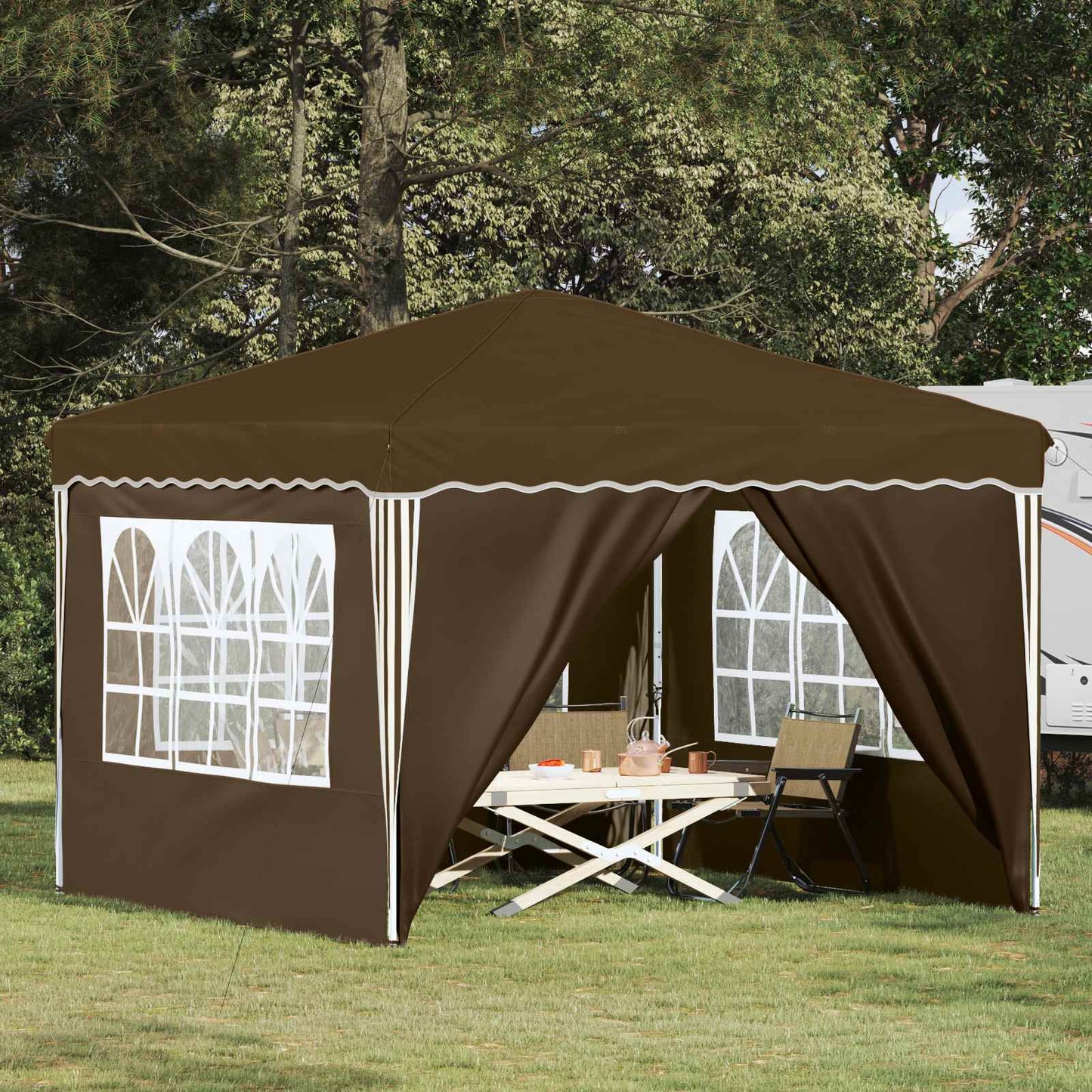 Tenda per feste a pop-up 288 x 288 x 245 cm Tortora | homemem39