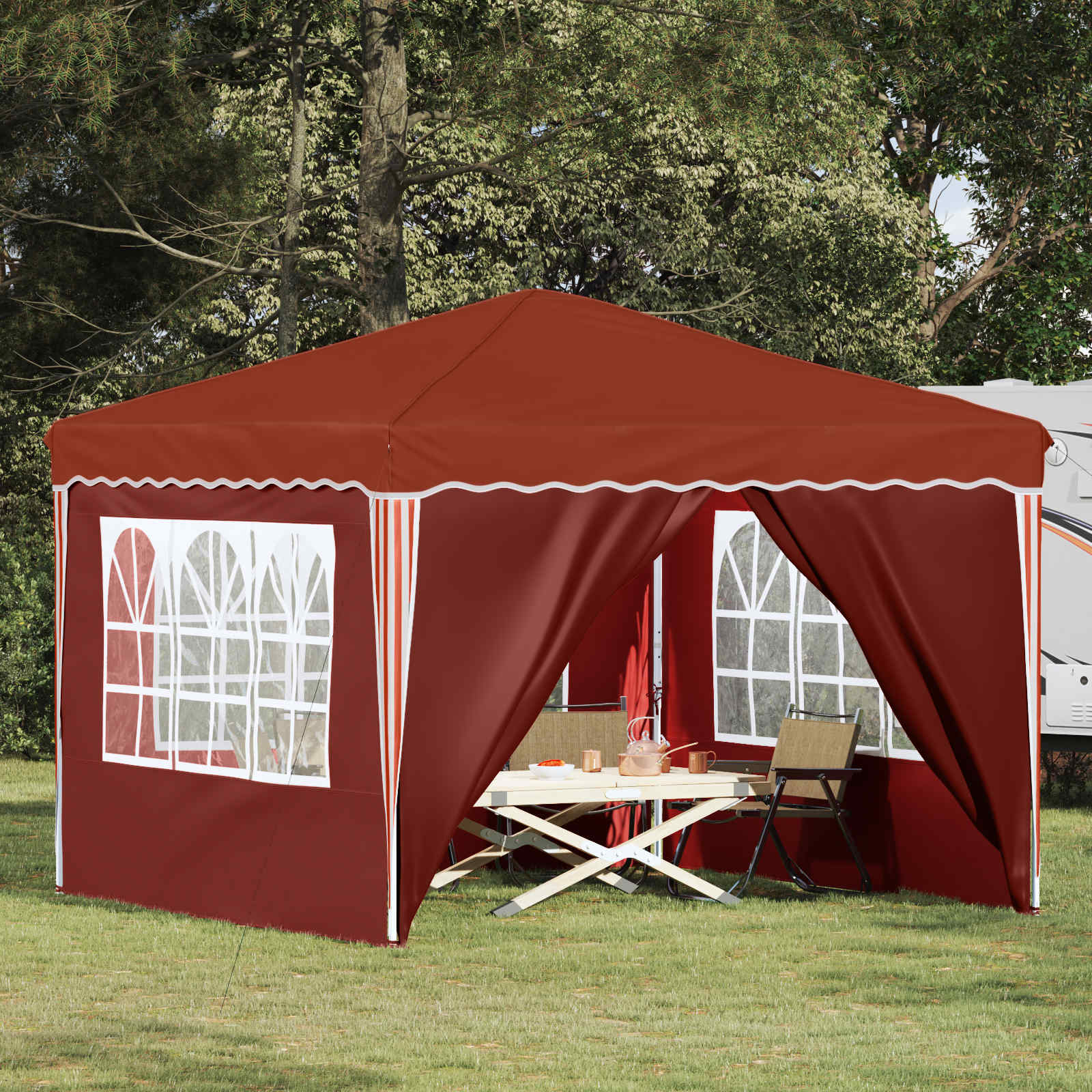 Tenda per feste a pop-up 288 x 288 x 245 cm Terracotta | homemem39