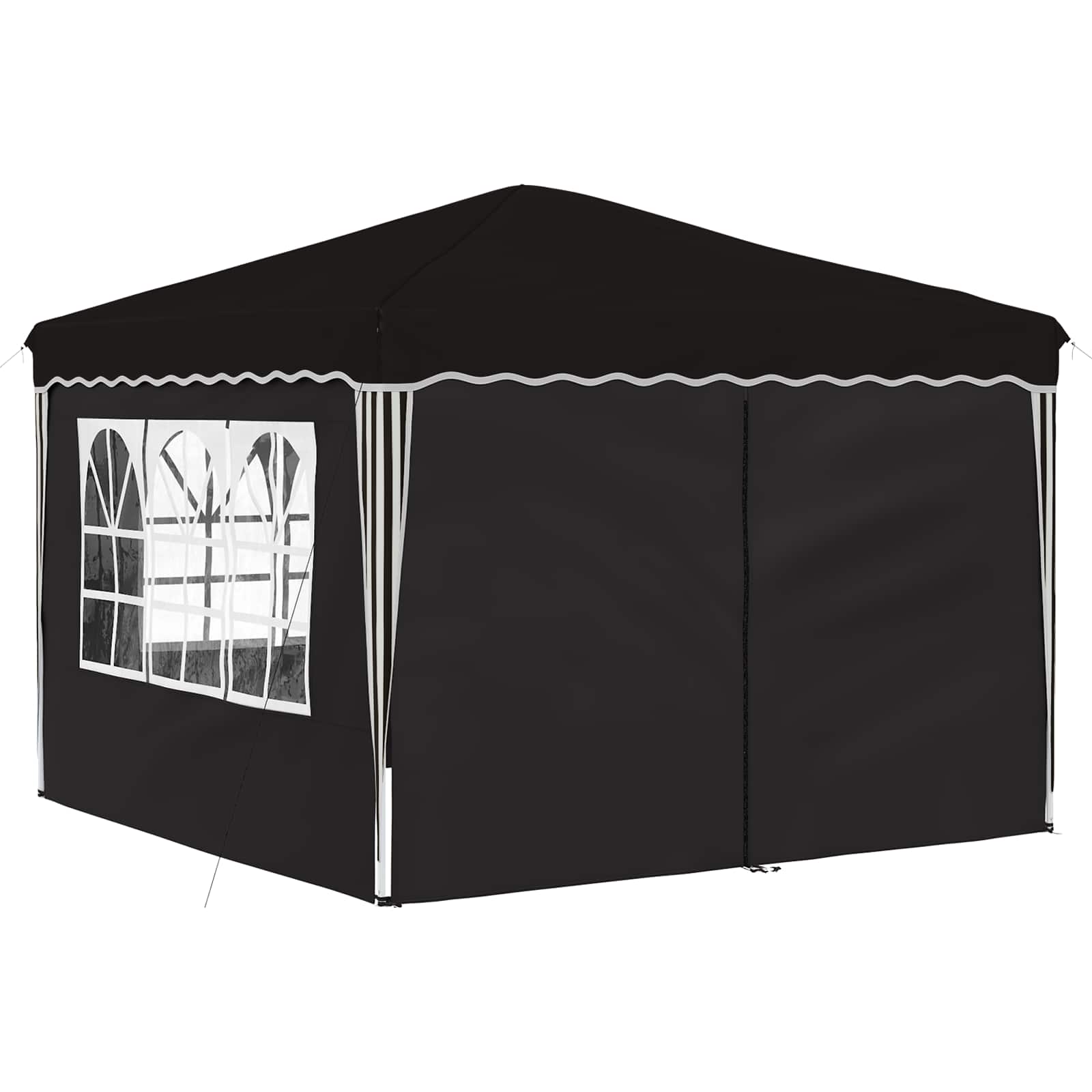 Tenda per feste a pop-up 288 x 288 x 245 cm Nero Tessuto Oxford | homemem39