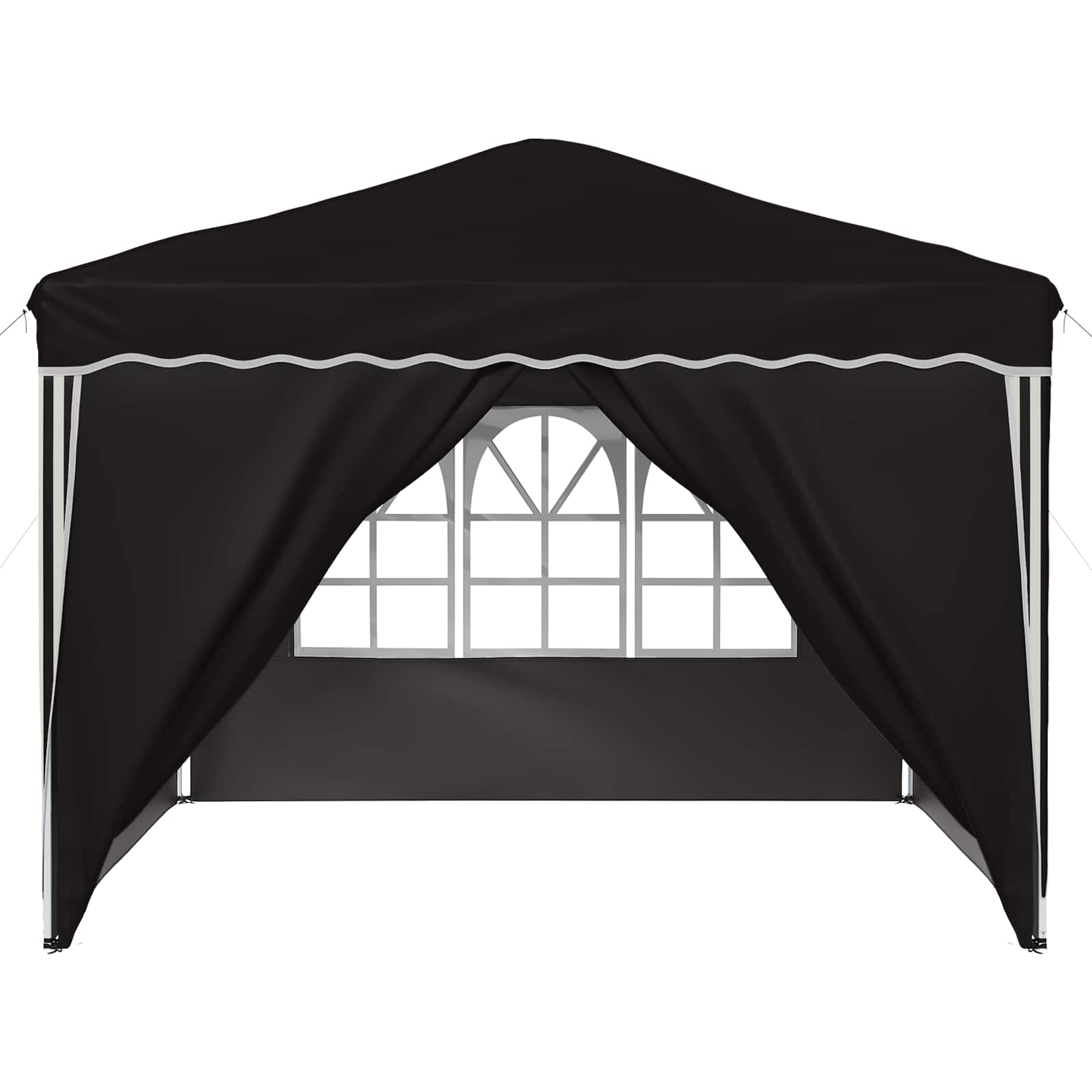 Tenda per feste a pop-up 288 x 288 x 245 cm Nero Tessuto Oxford | homemem39