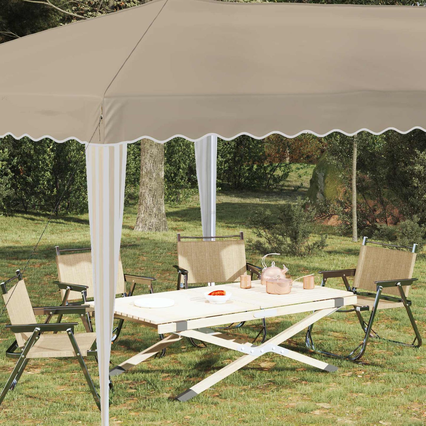 Tenda per feste a pop-up 575 x 290 x 245 cm Crema | homemem39