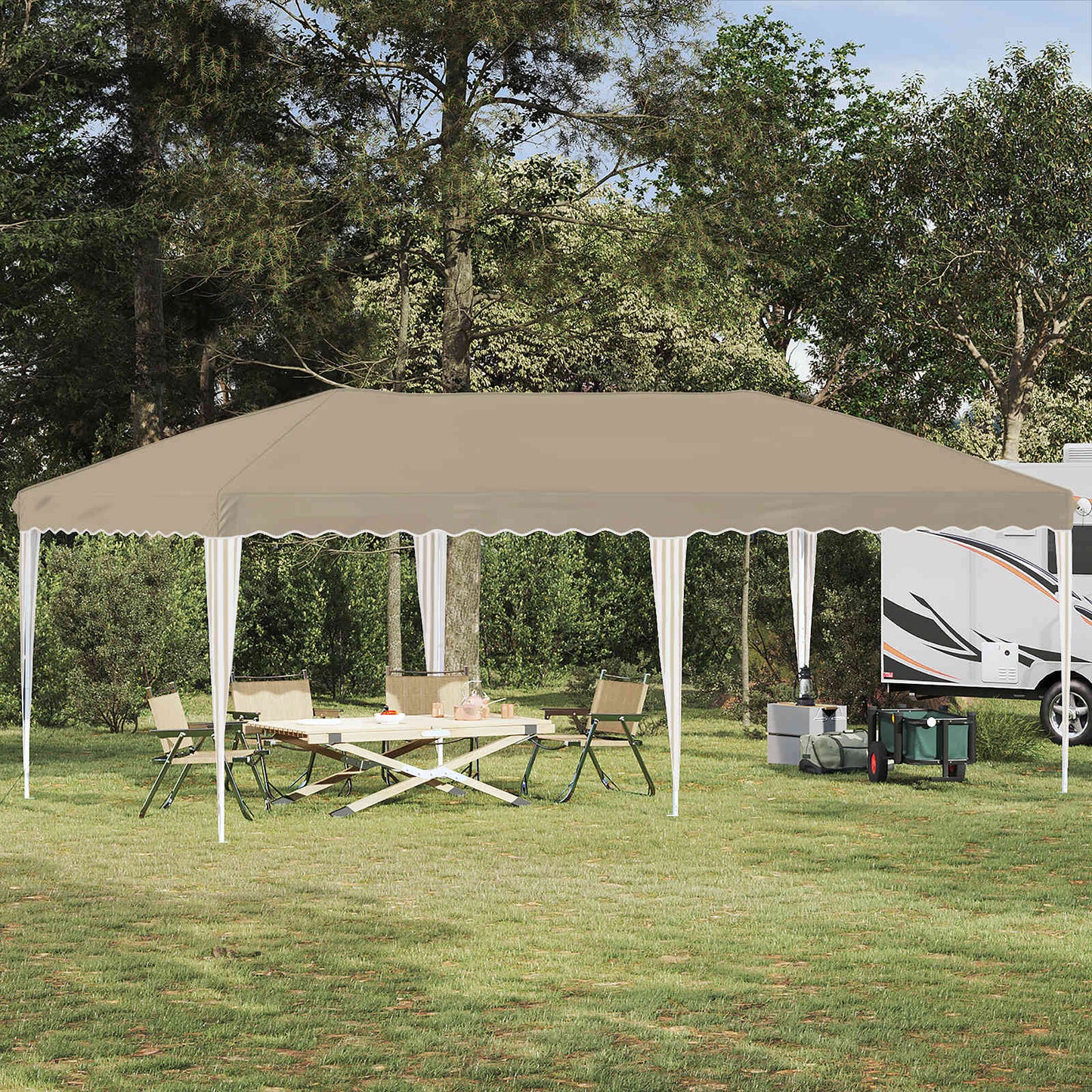 Tenda per feste a pop-up 575 x 290 x 245 cm Crema | homemem39