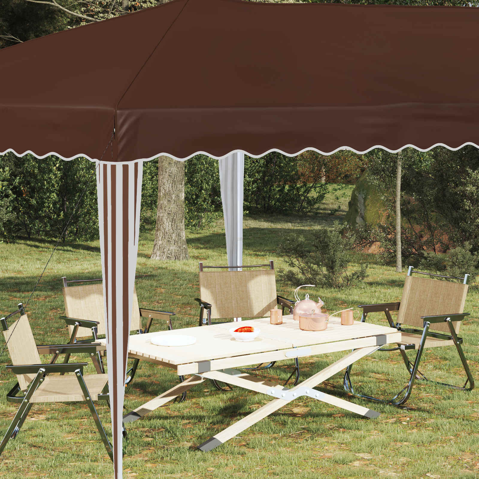 Tenda per feste a pop-up 575 x 290 x 245 cm Marrone | homemem39