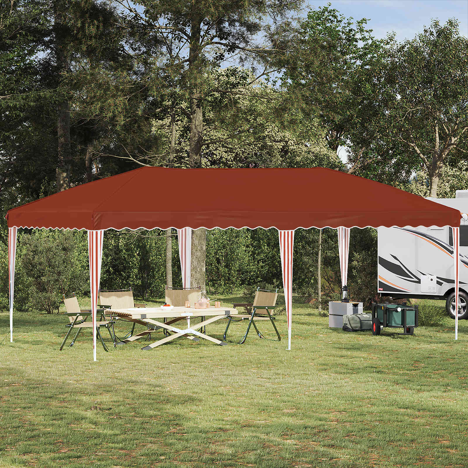 Tenda per feste a pop-up 575 x 290 x 245 cm Terracotta | homemem39