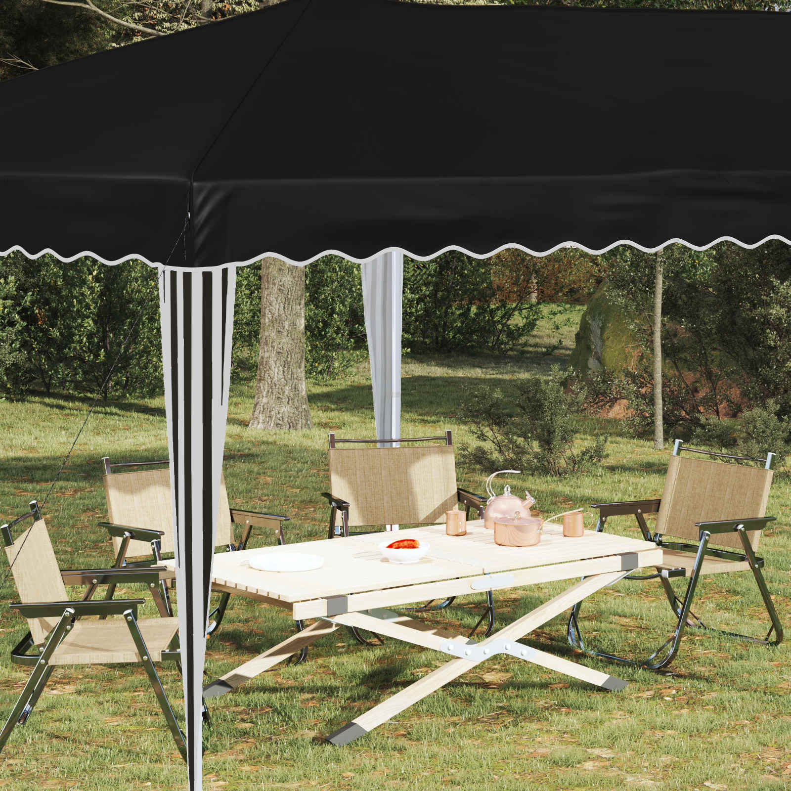 Tenda per feste a pop-up 575 x 290 x 245 cm Nero | homemem39