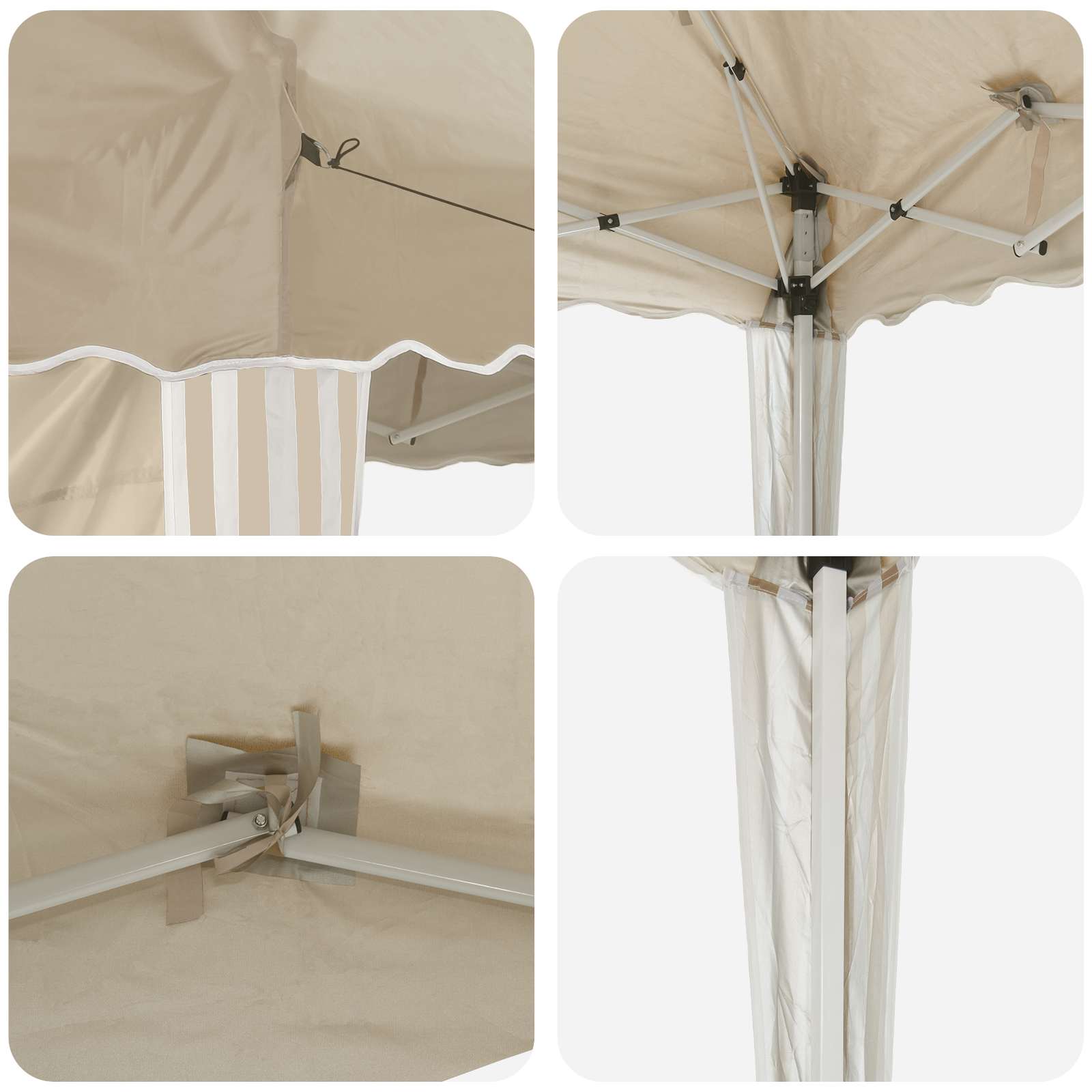 Tenda per feste a pop-up 575 x 289 x 245 cm Crema | homemem39