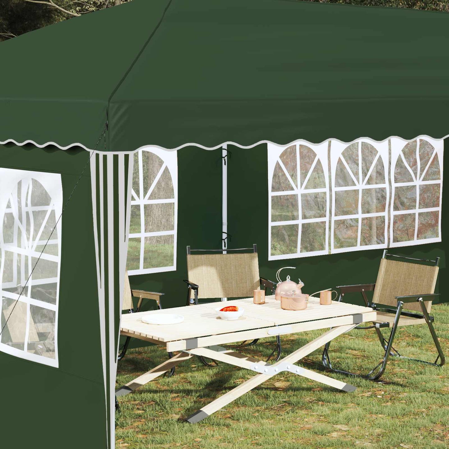 Tenda per feste a pop-up 575 x 289 x 245 cm Verde | homemem39