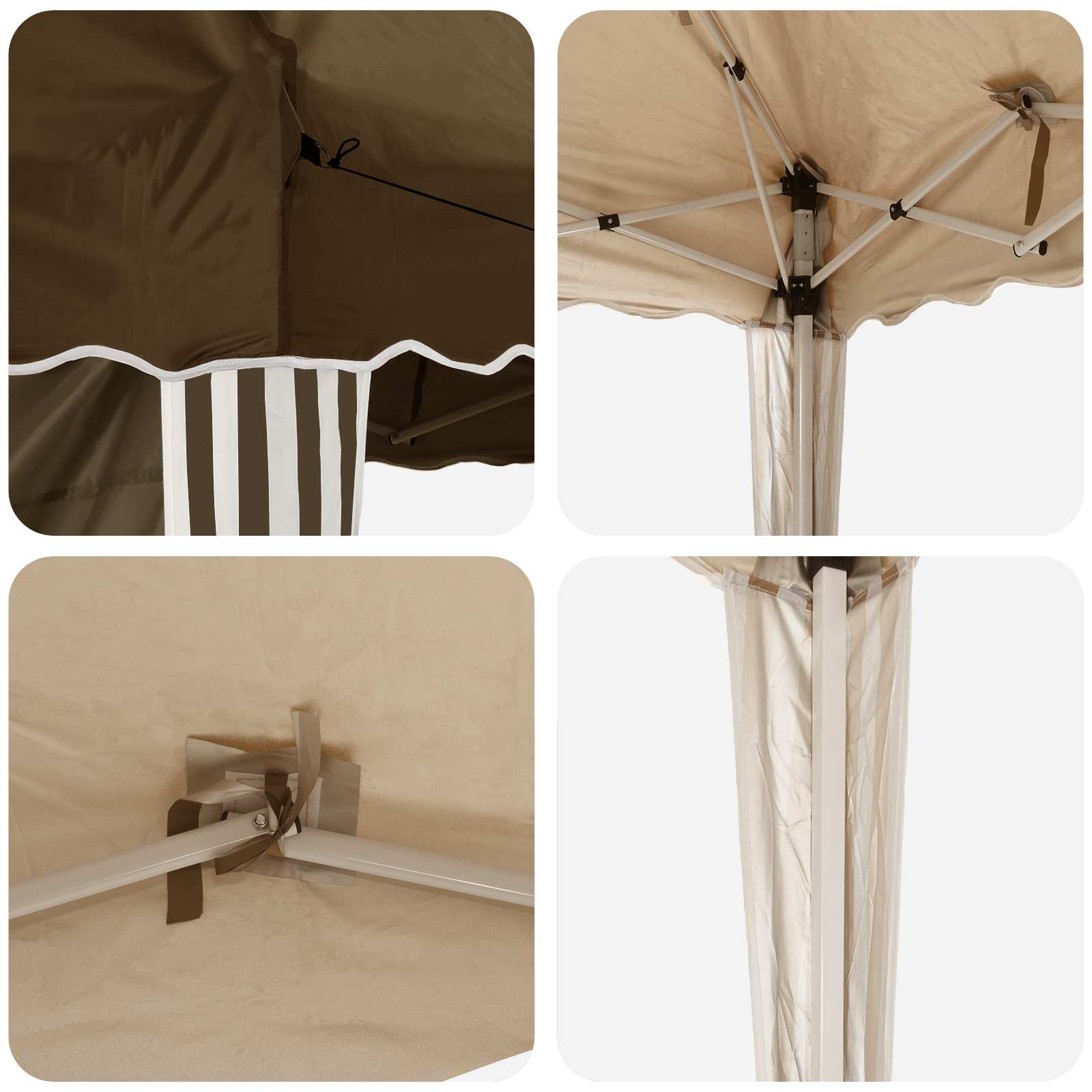 Tenda per feste a pop-up 575 x 289 x 245 cm Tortora | homemem39