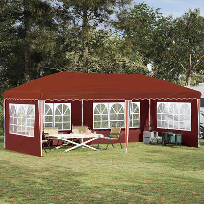 Tenda per feste a pop-up 575 x 289 x 245 cm Terracotta | homemem39