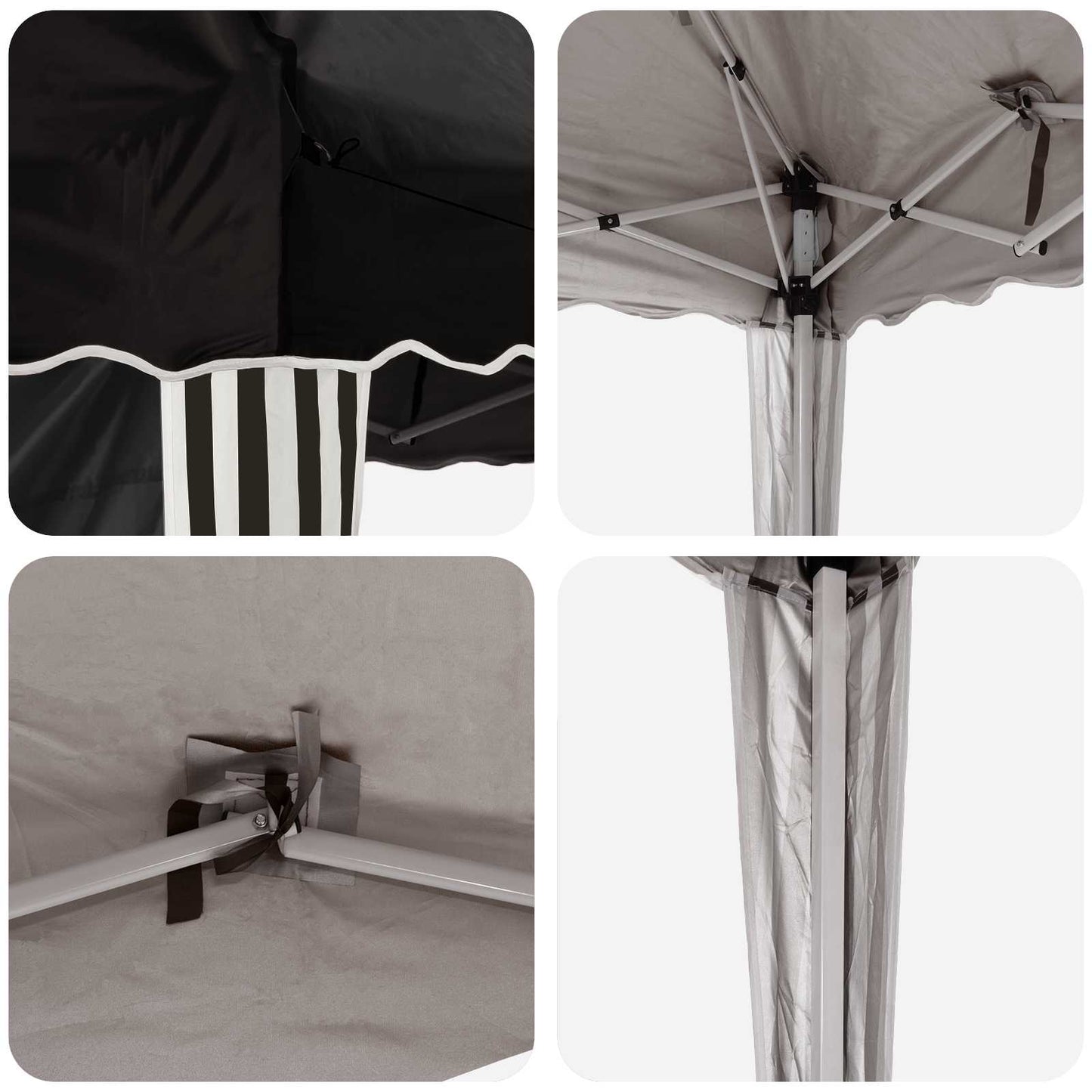 Tenda per feste a pop-up 575 x 289 x 245 cm Nero | homemem39