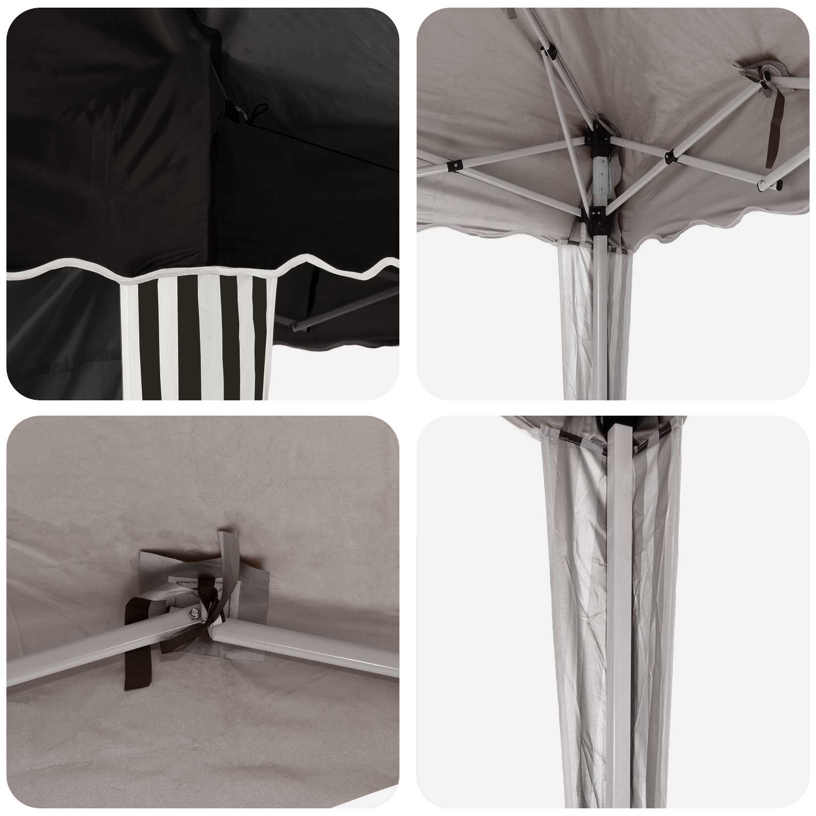 Tenda per feste a pop-up 575 x 289 x 245 cm Nero | homemem39