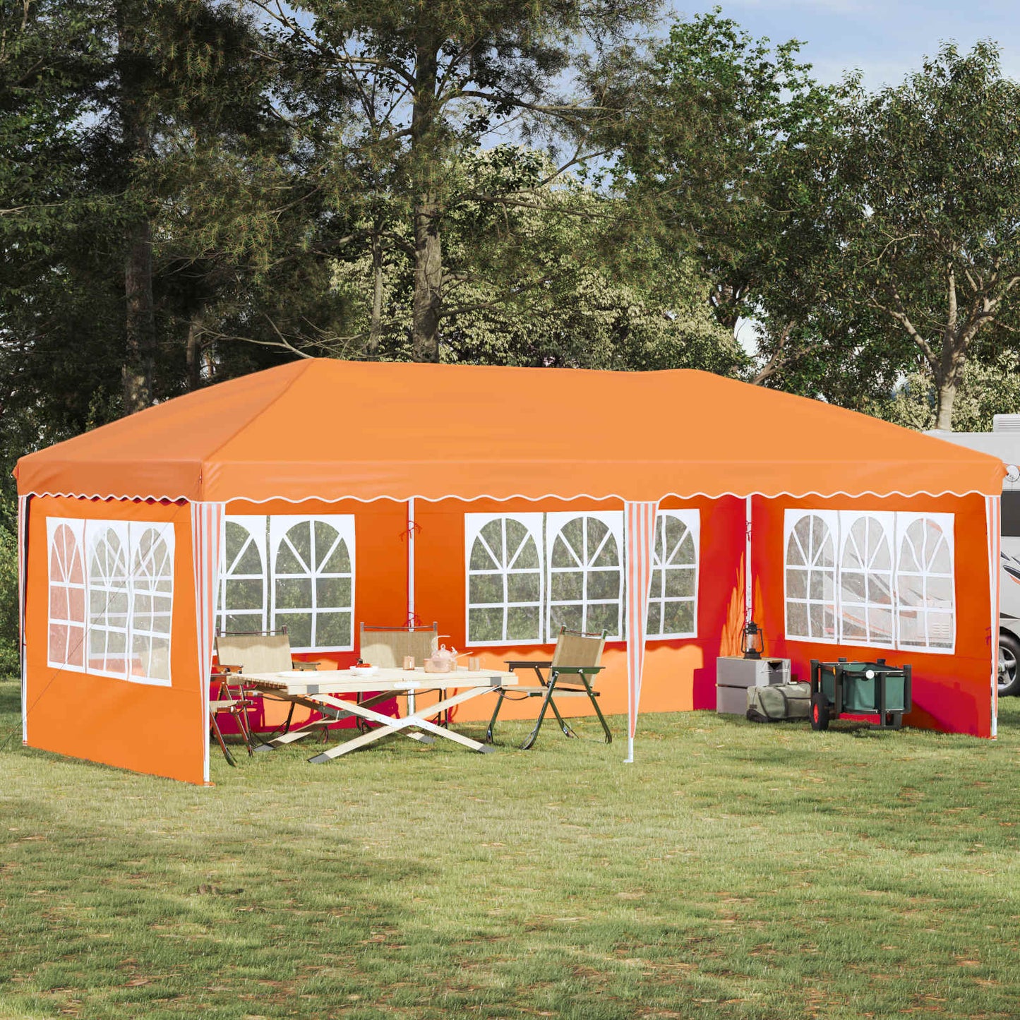 Tenda per feste a pop-up 575 x 289 x 245 cm Arancione | homemem39