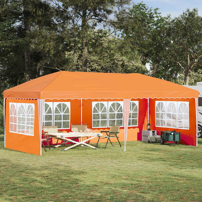 Tenda per feste a pop-up 575 x 289 x 245 cm Arancione | homemem39