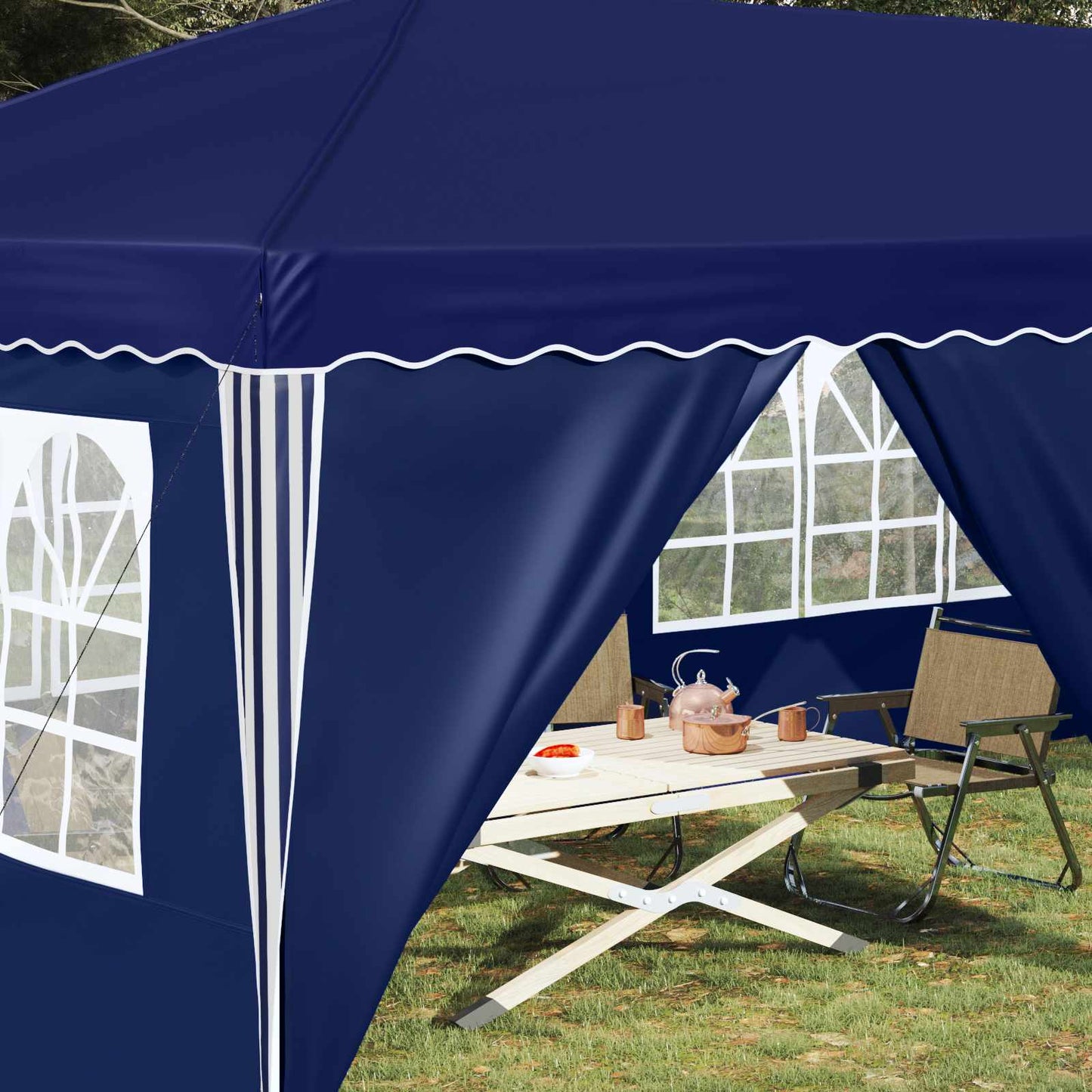 Tenda per feste a pop-up 575 x 288 x 245 cm Blu | homemem39
