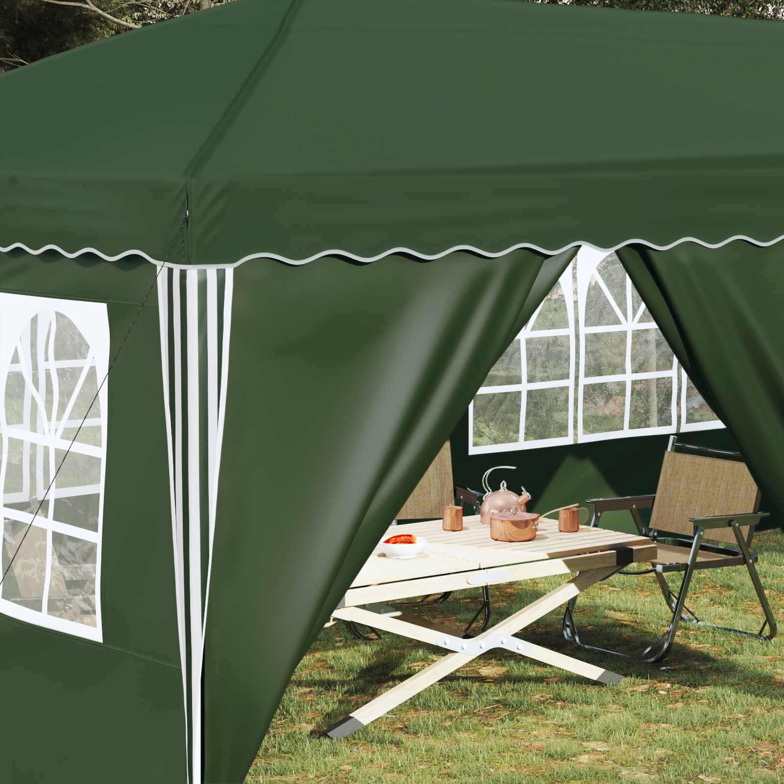 Tenda per feste a pop-up 575 x 288 x 245 cm Verde | homemem39