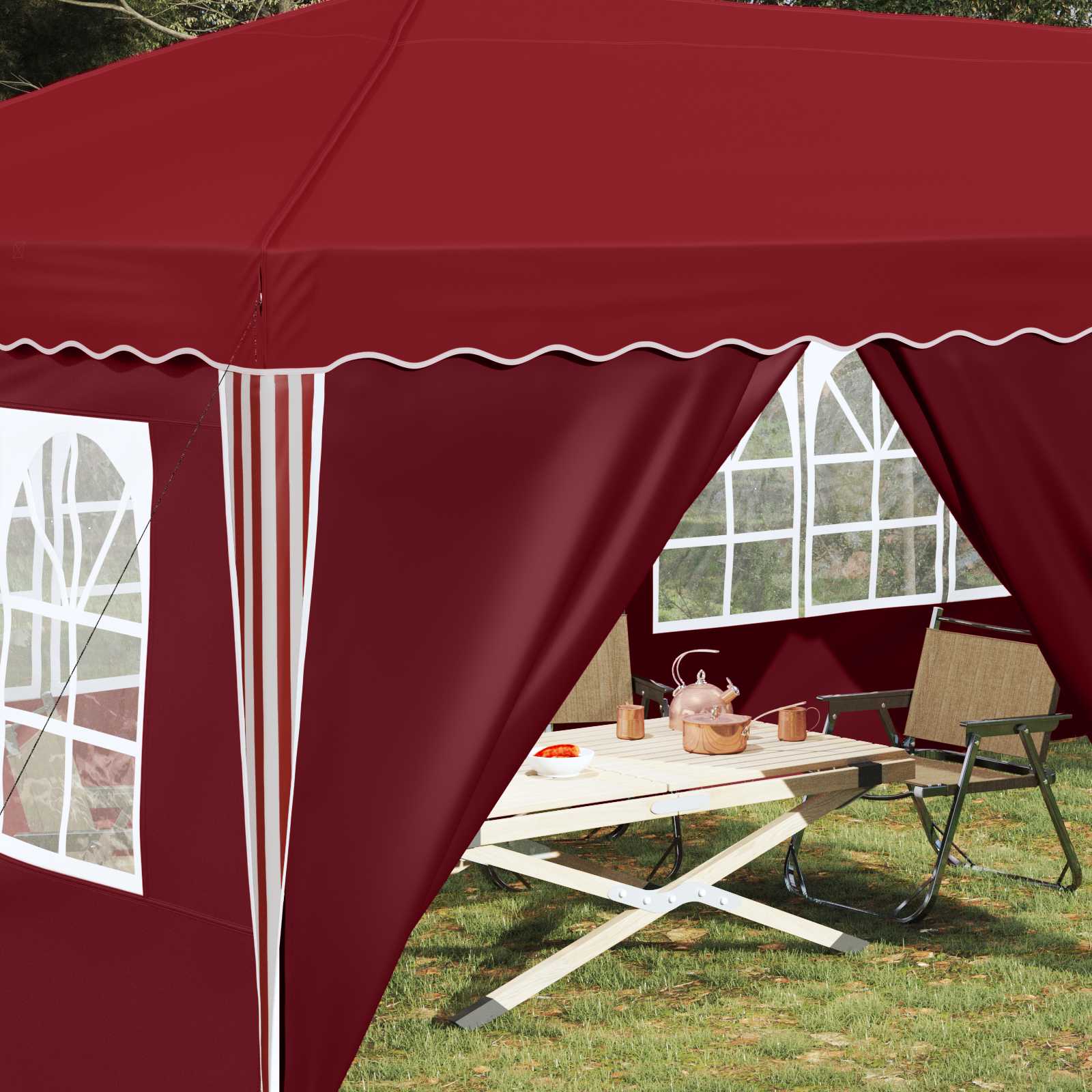 Tenda per feste a pop-up 575 x 288 x 245 cm Borgogna | homemem39
