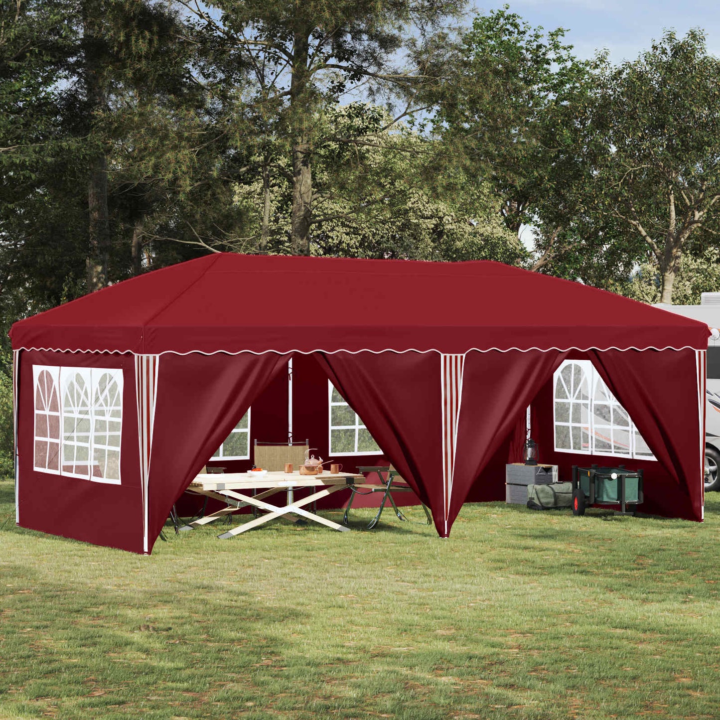 Tenda per feste a pop-up 575 x 288 x 245 cm Borgogna | homemem39