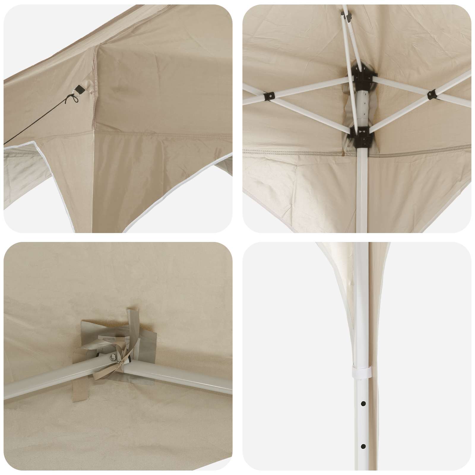 Tenda per feste a pop-up 194 x 194 x 245 cm Crema | homemem39