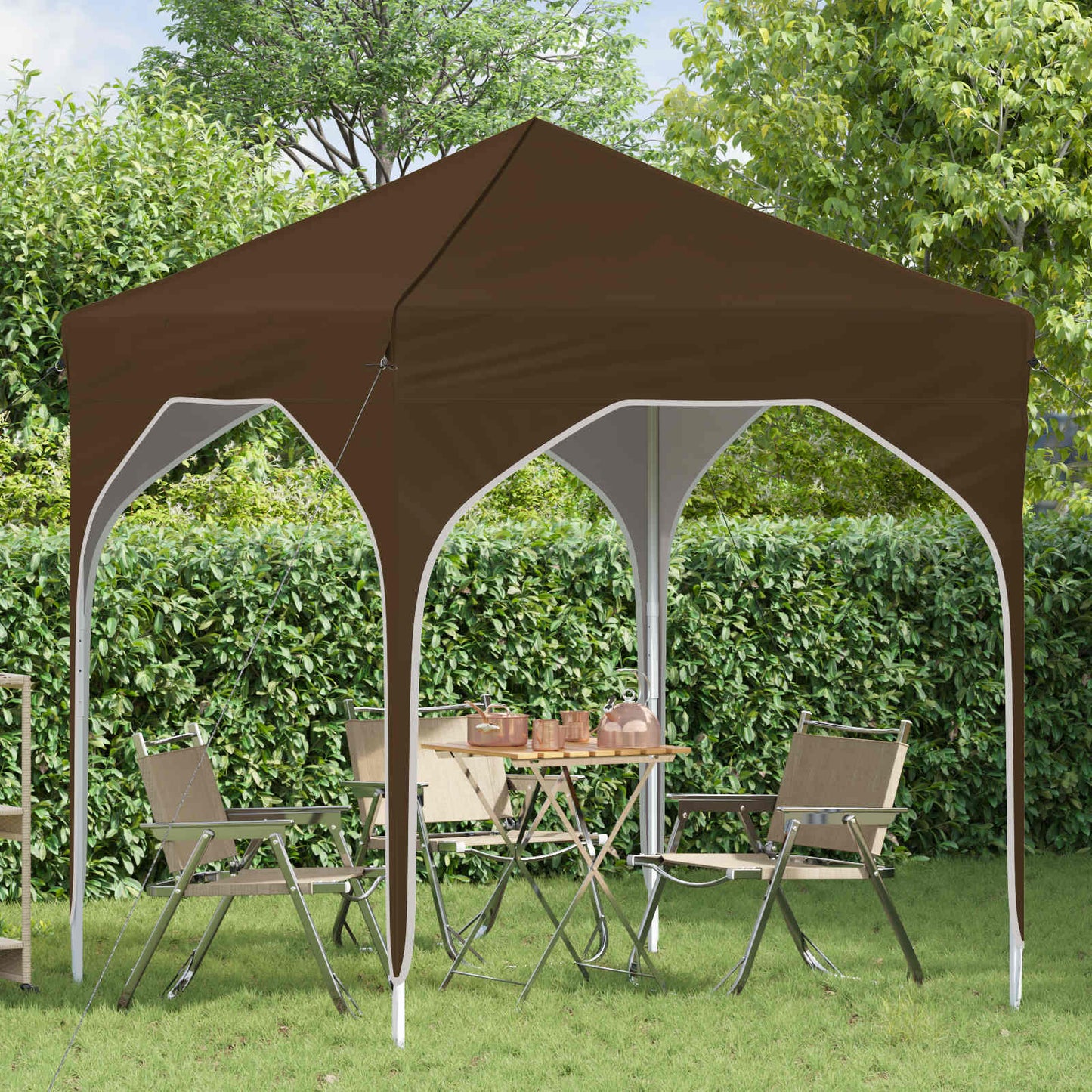 Tenda per feste a pop-up 194 x 194 x 245 cm Tortora | homemem39