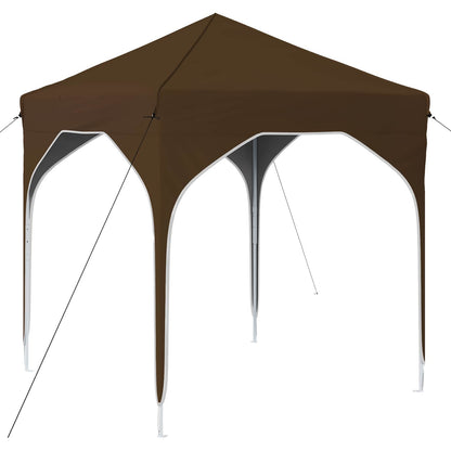 Tenda per feste a pop-up 194 x 194 x 245 cm Tortora | homemem39