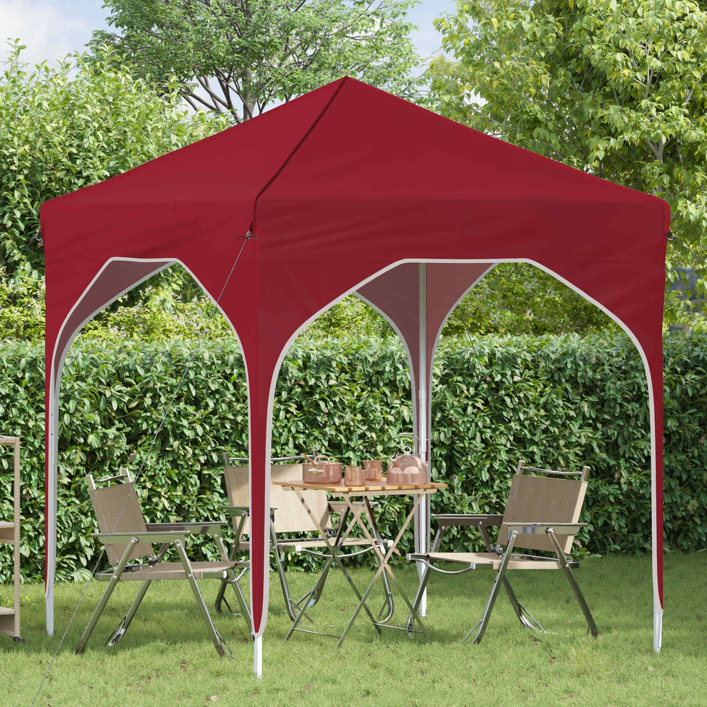 Tenda per feste a pop-up 194 x 194 x 245 cm Borgogna | homemem39
