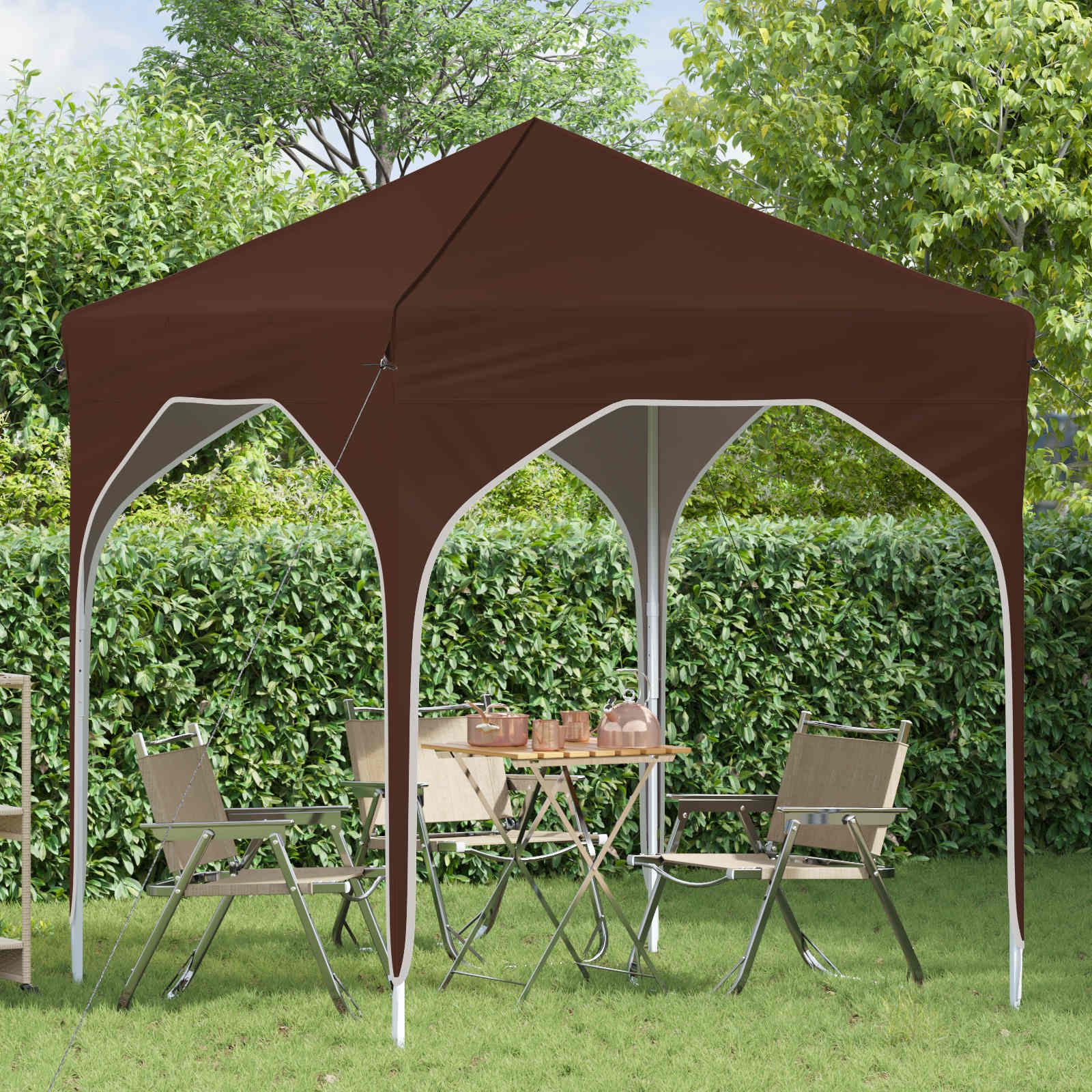 Tenda per feste a pop-up 194 x 194 x 245 cm Marrone | homemem39