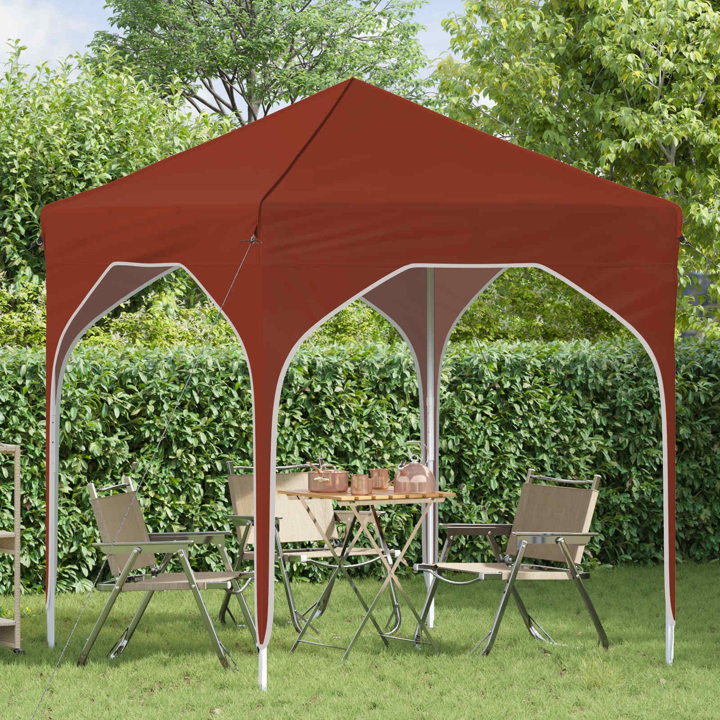Tenda per feste a pop-up 194 x 194 x 245 cm Terracotta | homemem39