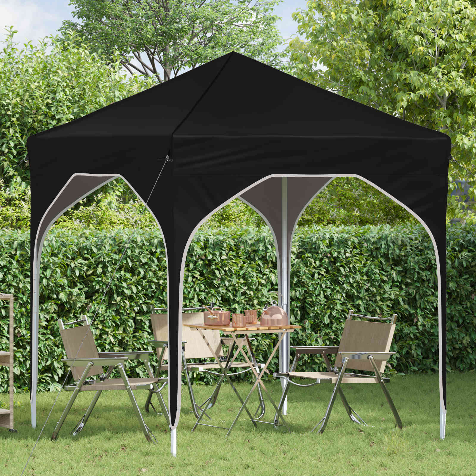 Tenda per feste a pop-up 194 x 194 x 245 cm Nero | homemem39