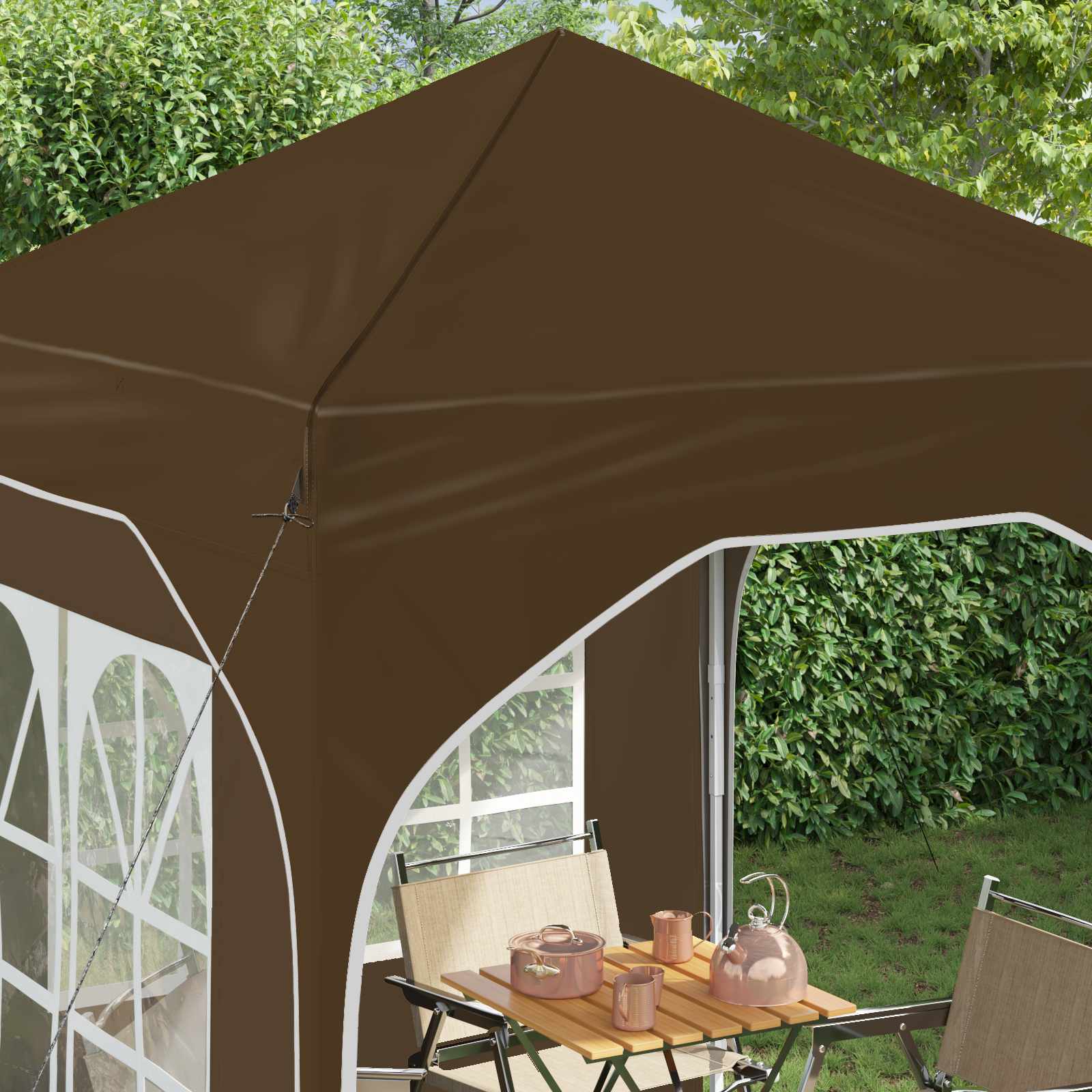 Tenda per feste a pop-up 192 x 192 x 245 cm Tortora | homemem39