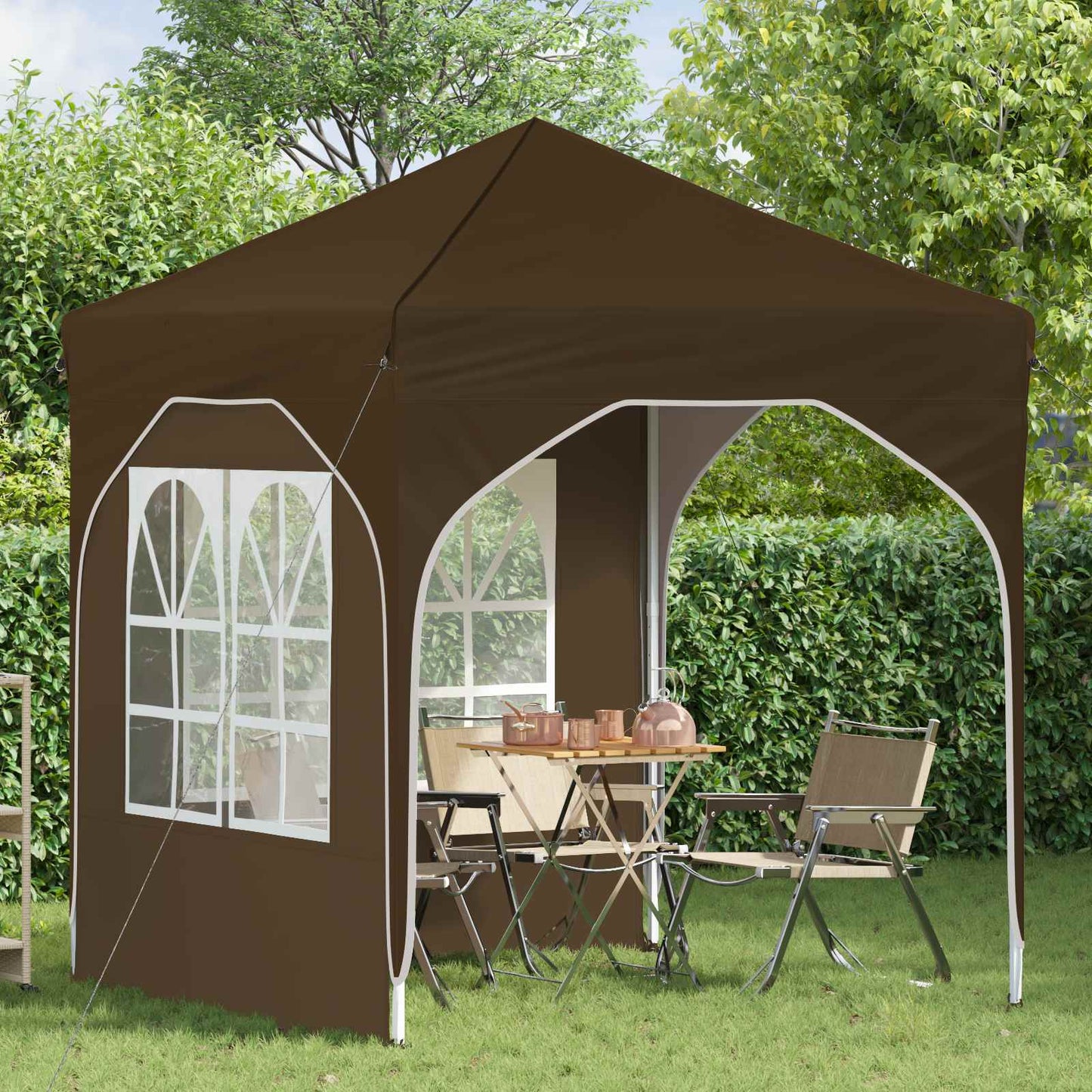 Tenda per feste a pop-up 192 x 192 x 245 cm Tortora | homemem39