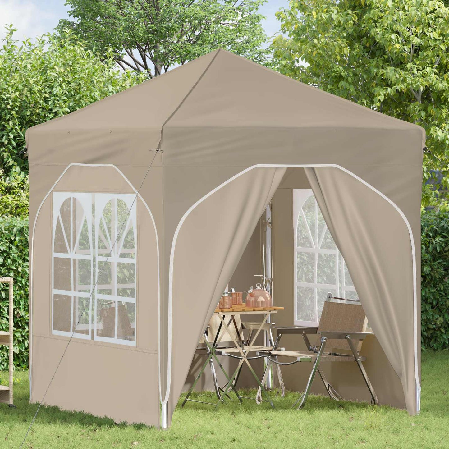 Tenda per feste a pop-up 192 x 192 x 245 cm Crema | homemem39