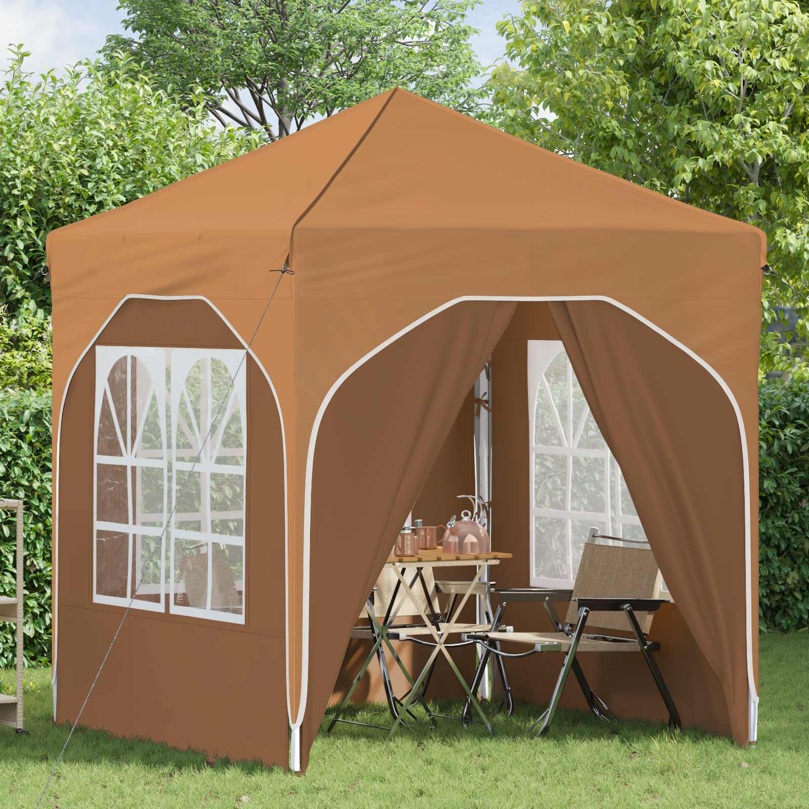 Tenda per feste a pop-up 192 x 192 x 245 cm Beige | homemem39