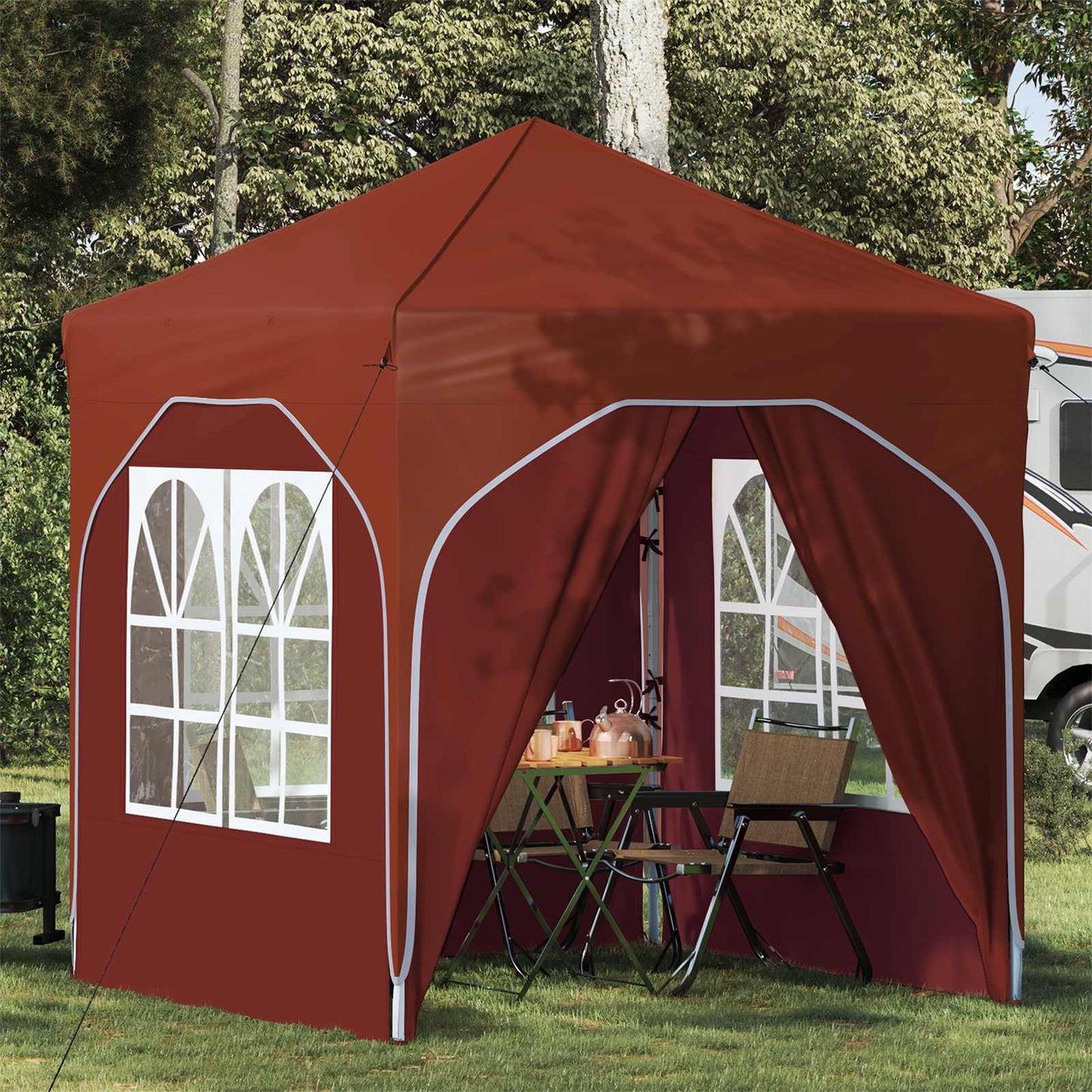 Tenda per feste a pop-up 192 x 192 x 245 cm Terracotta | homemem39