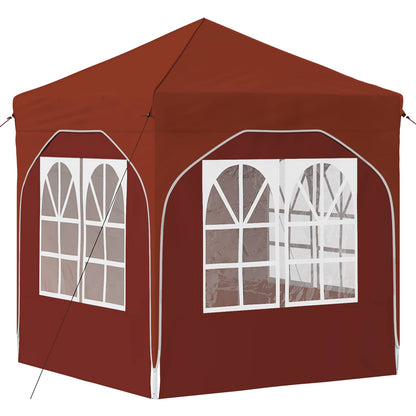 Tenda per feste a pop-up 192 x 192 x 245 cm Terracotta | homemem39
