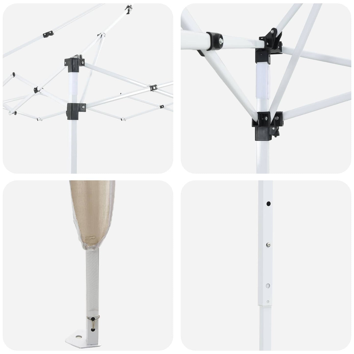 Tenda per feste a pop-up 290 x 290 x 245 cm Crema | homemem39