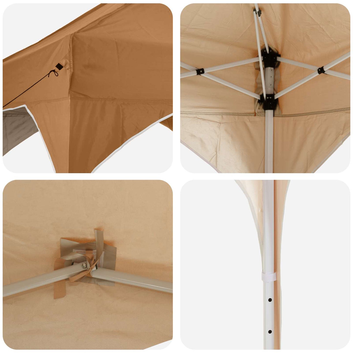 Tenda per feste a pop-up 290 x 290 x 245 cm Beige | homemem39