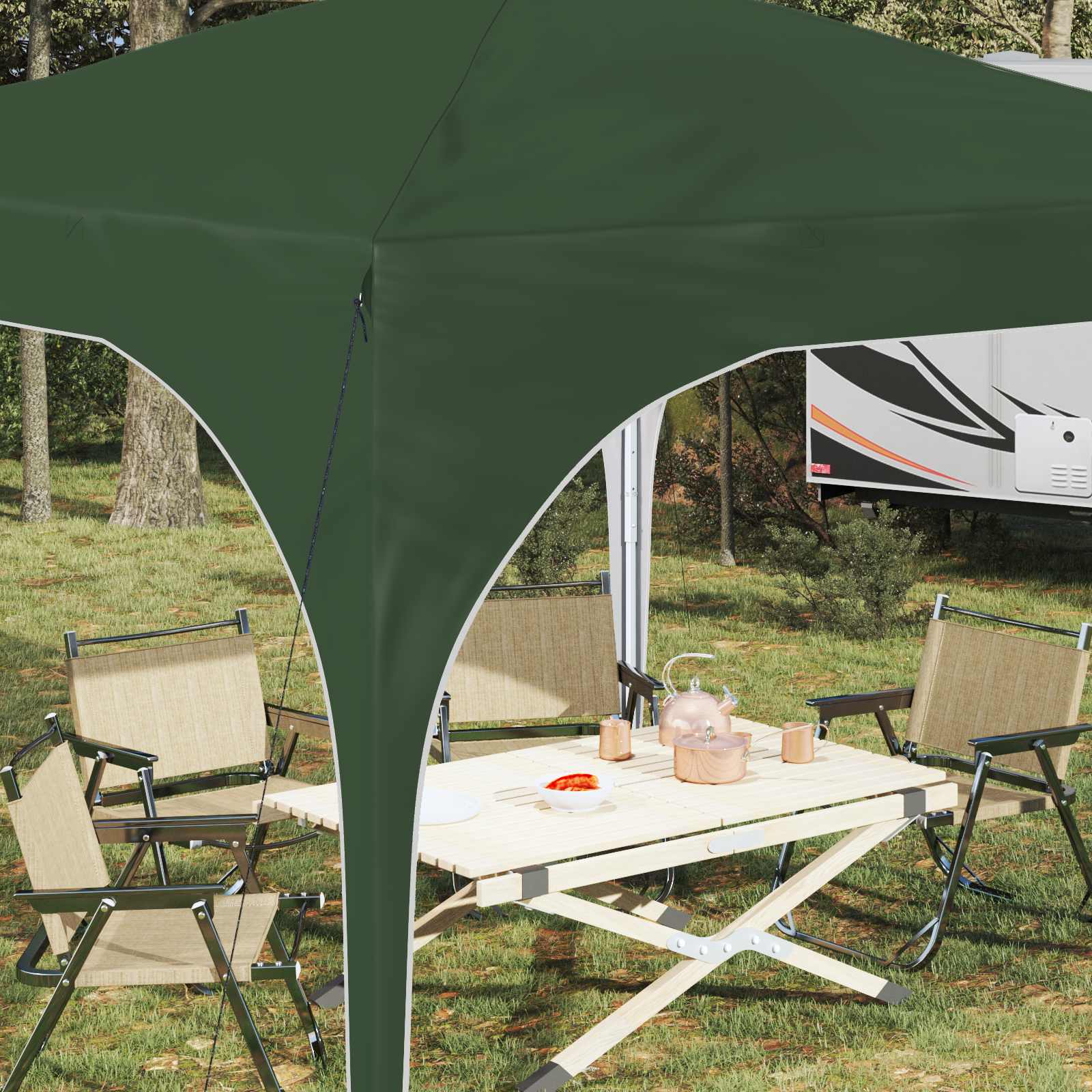 Tenda per feste a pop-up 290 x 290 x 245 cm Verde | homemem39