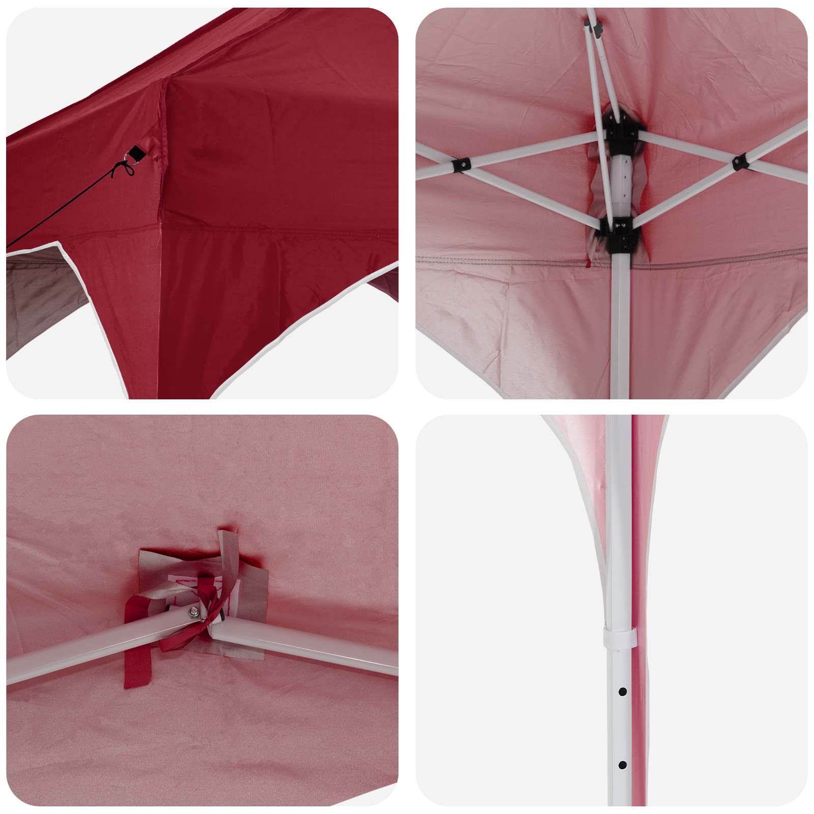 Tenda per feste a pop-up 290 x 290 x 245 cm Borgogna | homemem39