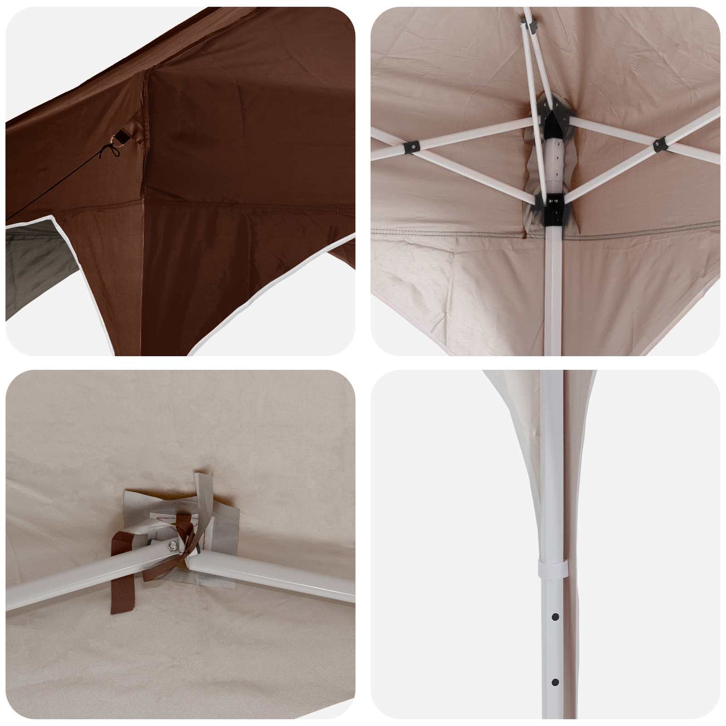 Tenda per feste a pop-up 290 x 290 x 245 cm Marrone | homemem39