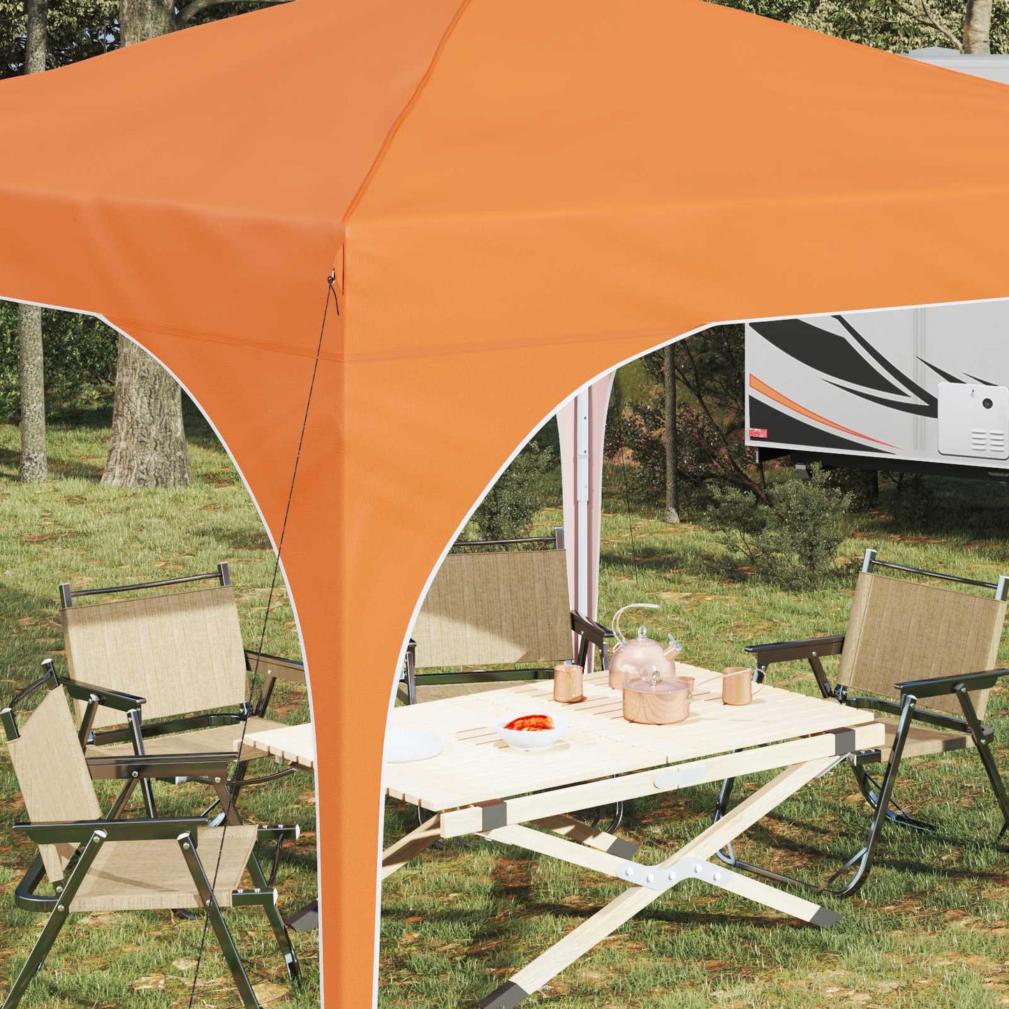 Tenda per feste a pop-up 290 x 290 x 245 cm Arancione | homemem39