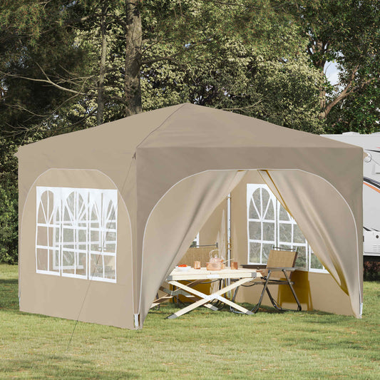 Tenda per feste a pop-up 290 x 290 x 245 cm Crema | homemem39